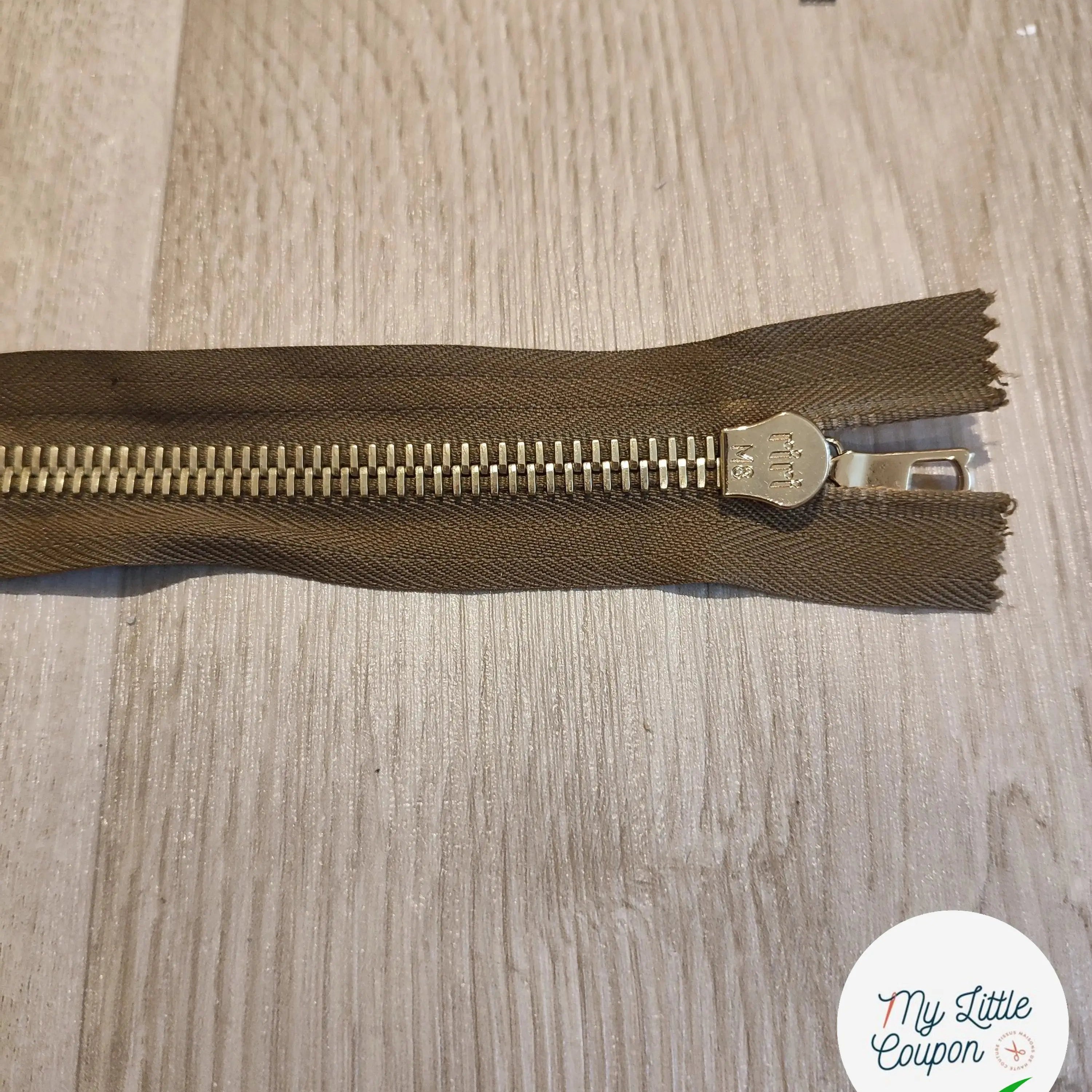 FERMETURE RIRI METAL SÉPARABLE DOUBLE CHEMINS RÉVERSIBLE 95CM MARRON FONCÉ - My Little Coupon