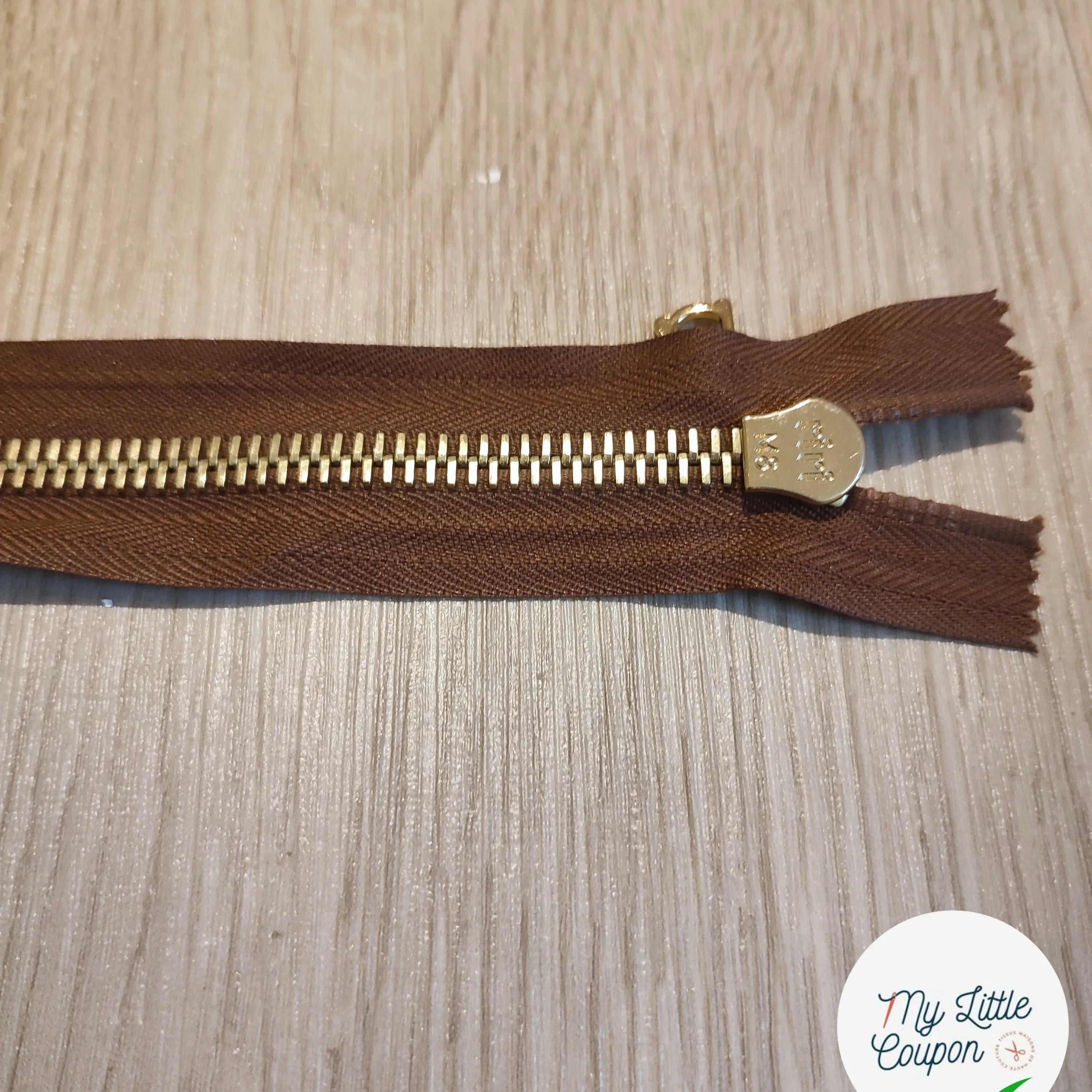 FERMETURE RIRI METAL SÉPARABLE 50CM MARRON M8 - My Little Coupon