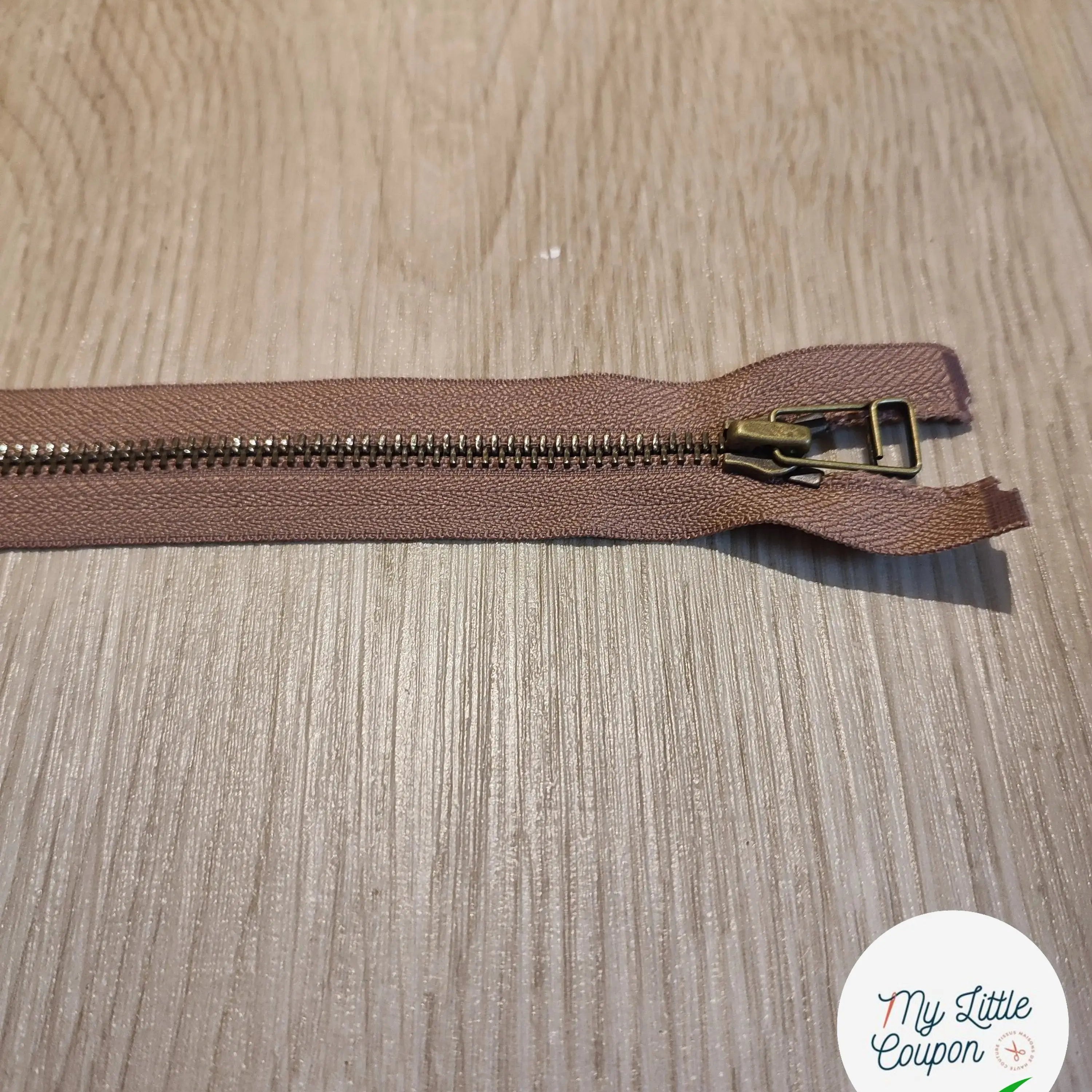 FERMETURE RIRI METAL SÉPARABLE 90CM MARRON CAFÉ - My Little Coupon