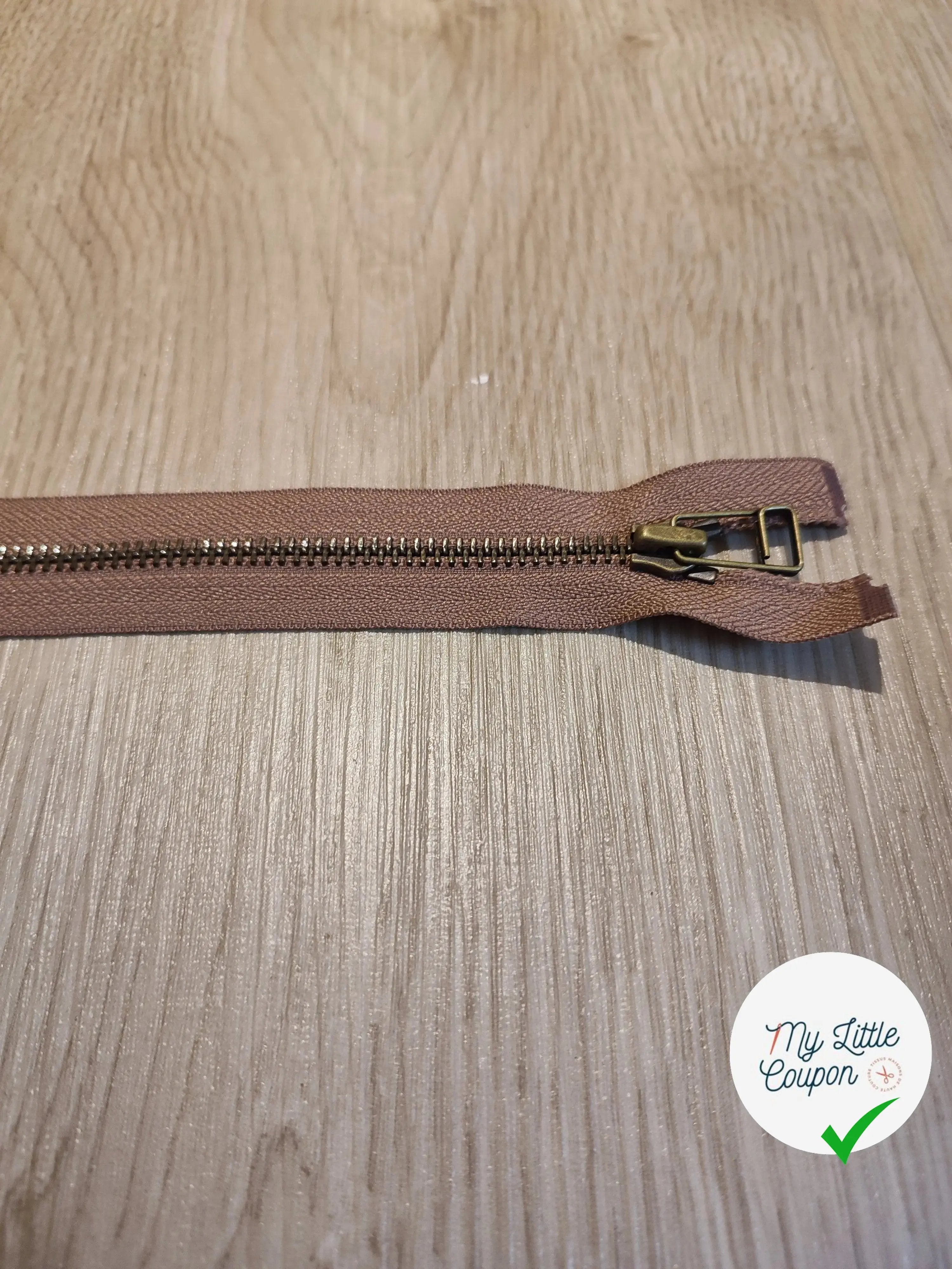 FERMETURE RIRI METAL SÉPARABLE 90CM MARRON CAFÉ - My Little Coupon