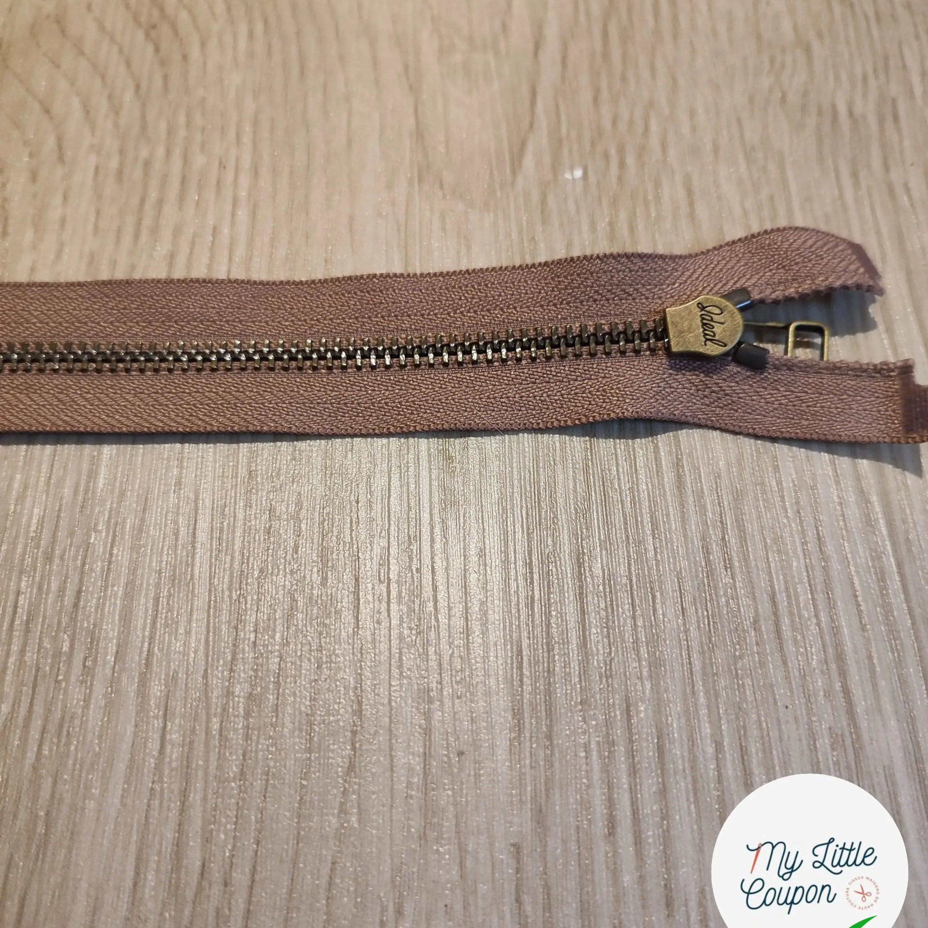 FERMETURE RIRI METAL SÉPARABLE 90CM MARRON CAFÉ - My Little Coupon