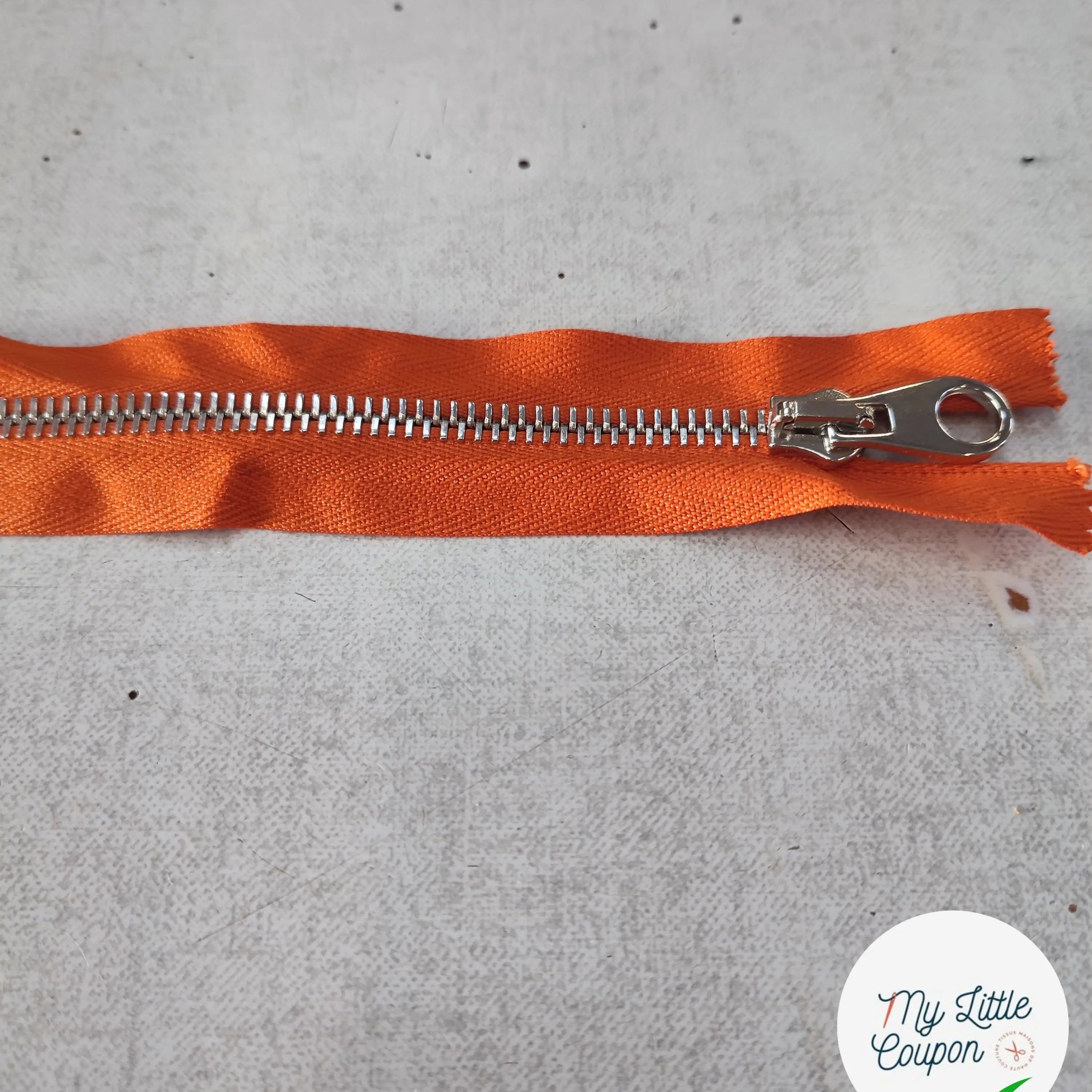 FERMETURE RIRI METAL SÉPARABLE 50CM ORANGE M6 - My Little Coupon