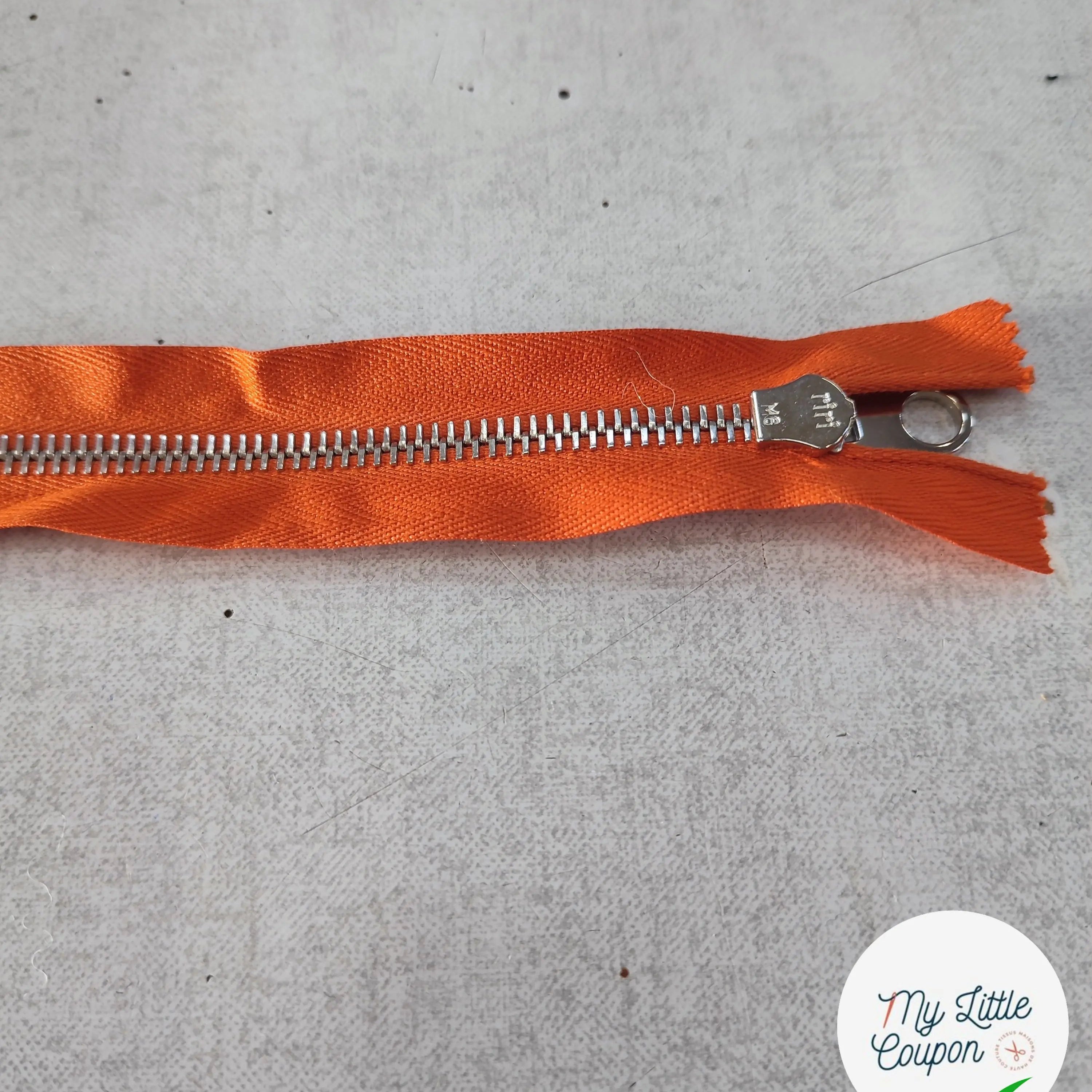 FERMETURE RIRI METAL SÉPARABLE 50CM ORANGE M6 - My Little Coupon