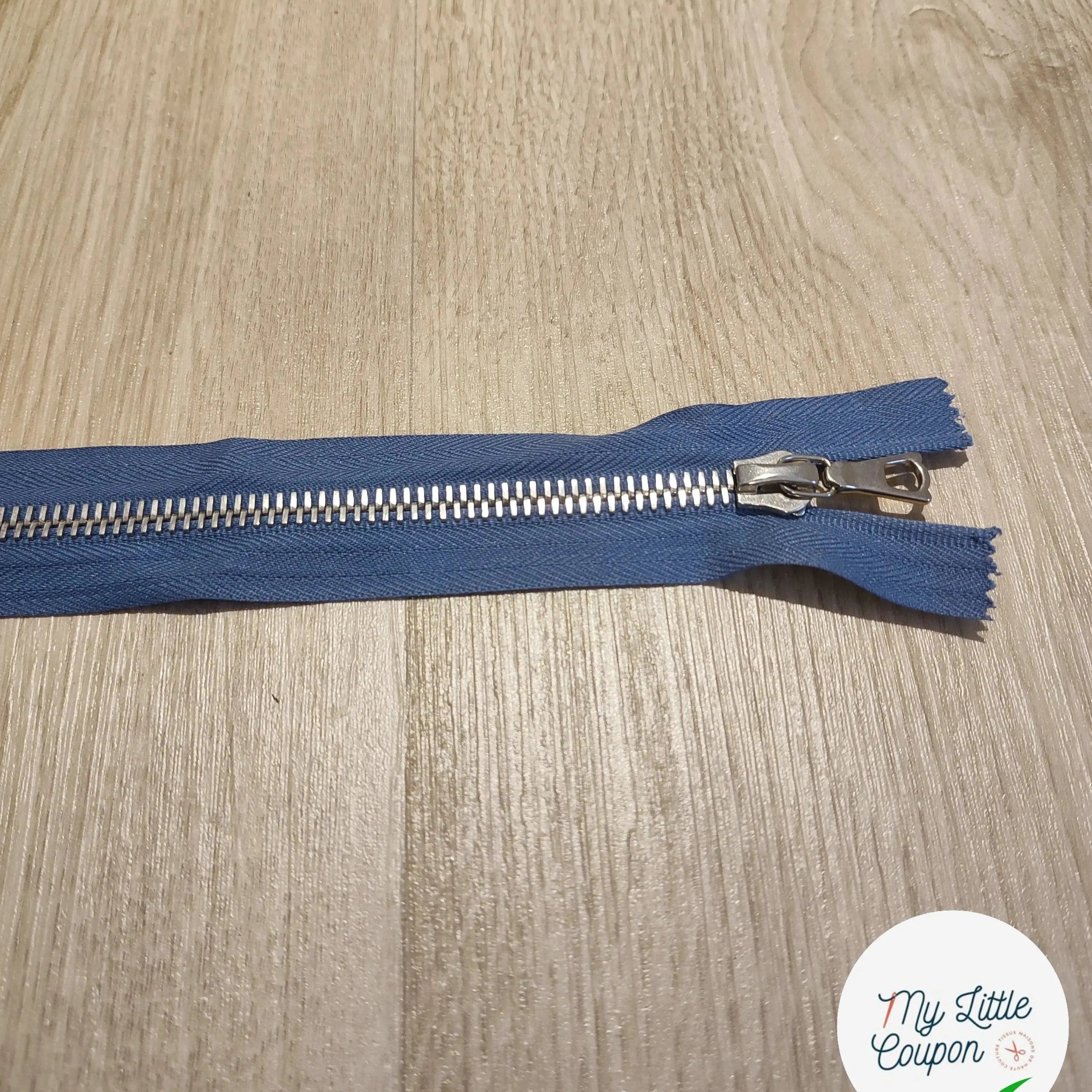 FERMETURE RIRI METAL SEPARABLE 70CM BLEU - My Little Coupon
