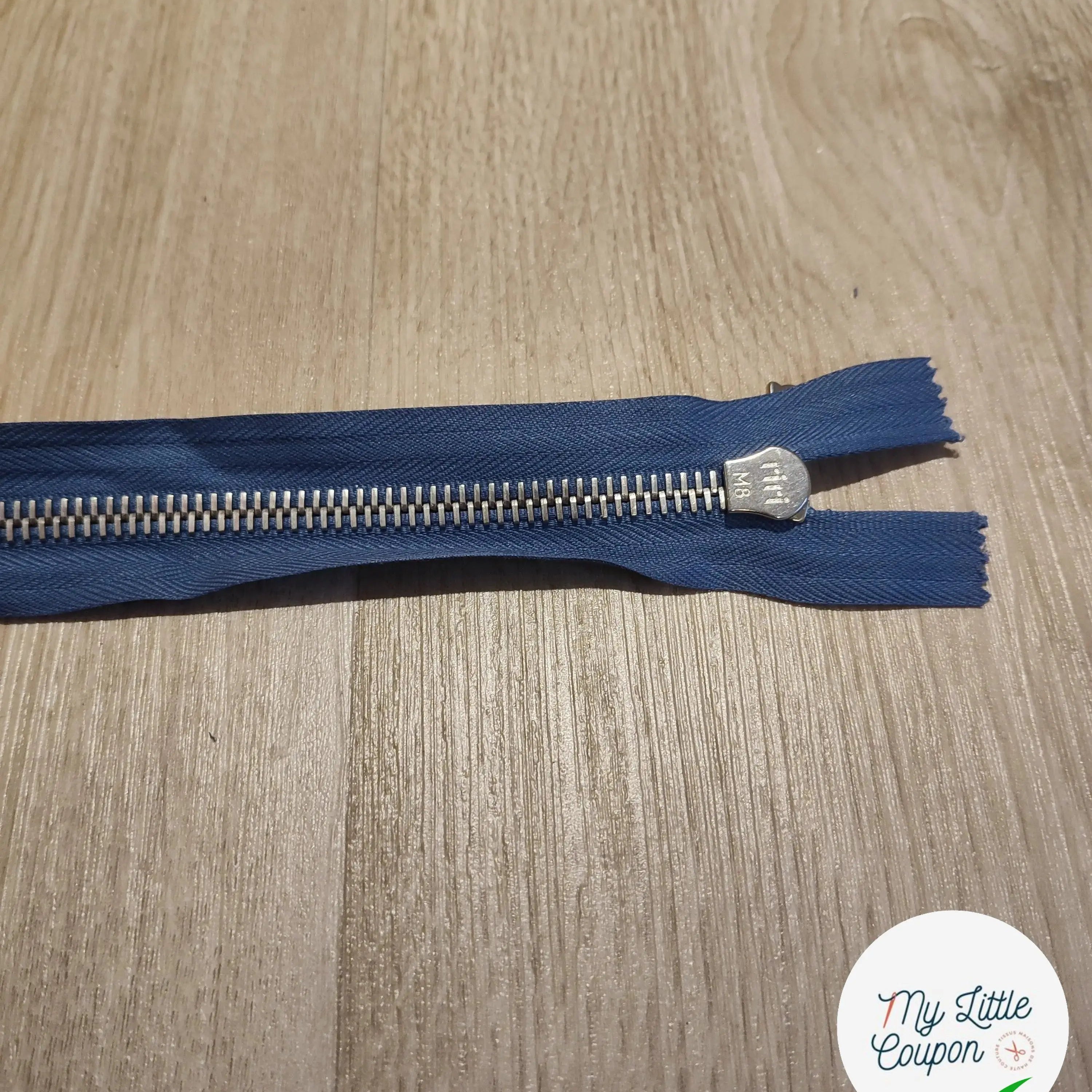 FERMETURE RIRI METAL SEPARABLE 70CM BLEU - My Little Coupon