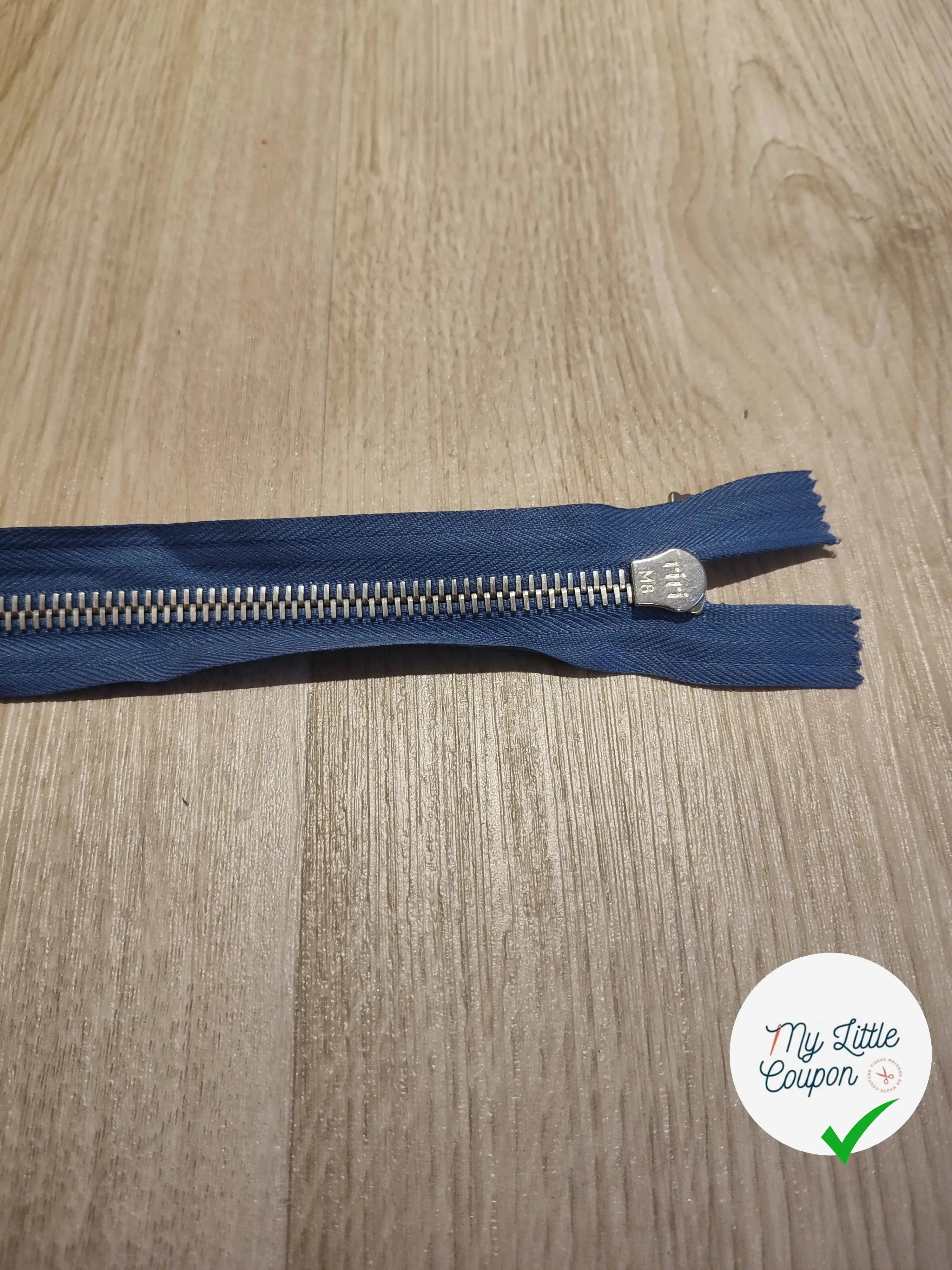 FERMETURE RIRI METAL SEPARABLE 70CM BLEU - My Little Coupon