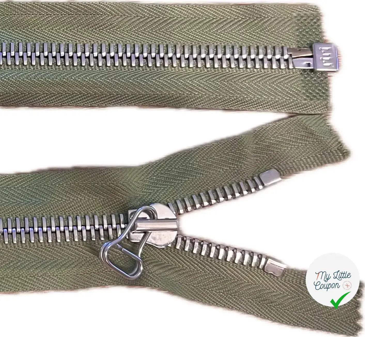 FERMETURE RIRI MÉTAL SÉPARABLE 65CM M8 VERT SAUGE - My Little Coupon