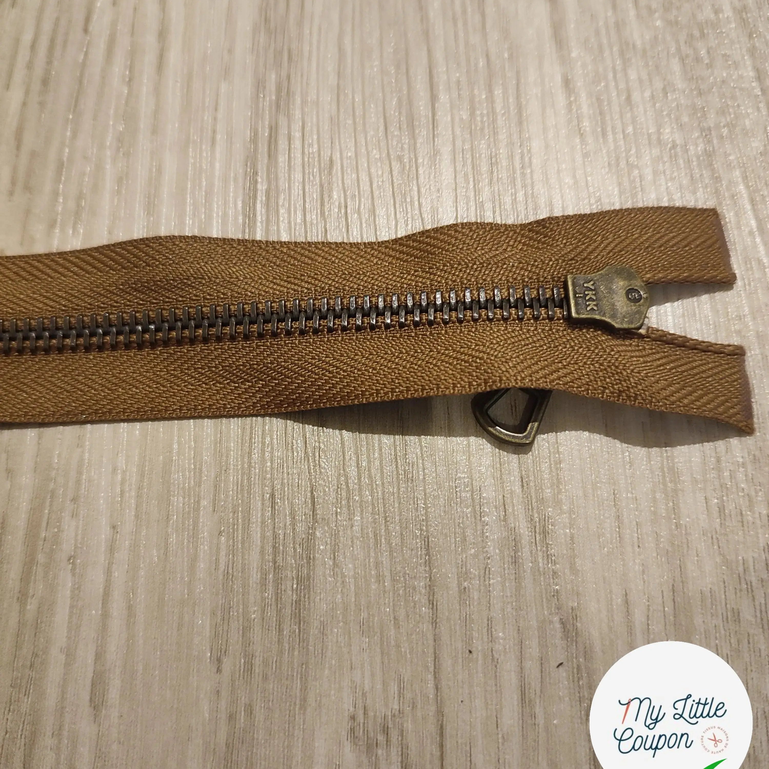FERMETURE RIRI METAL SÉPARABLE 65CM MARRON - My Little Coupon