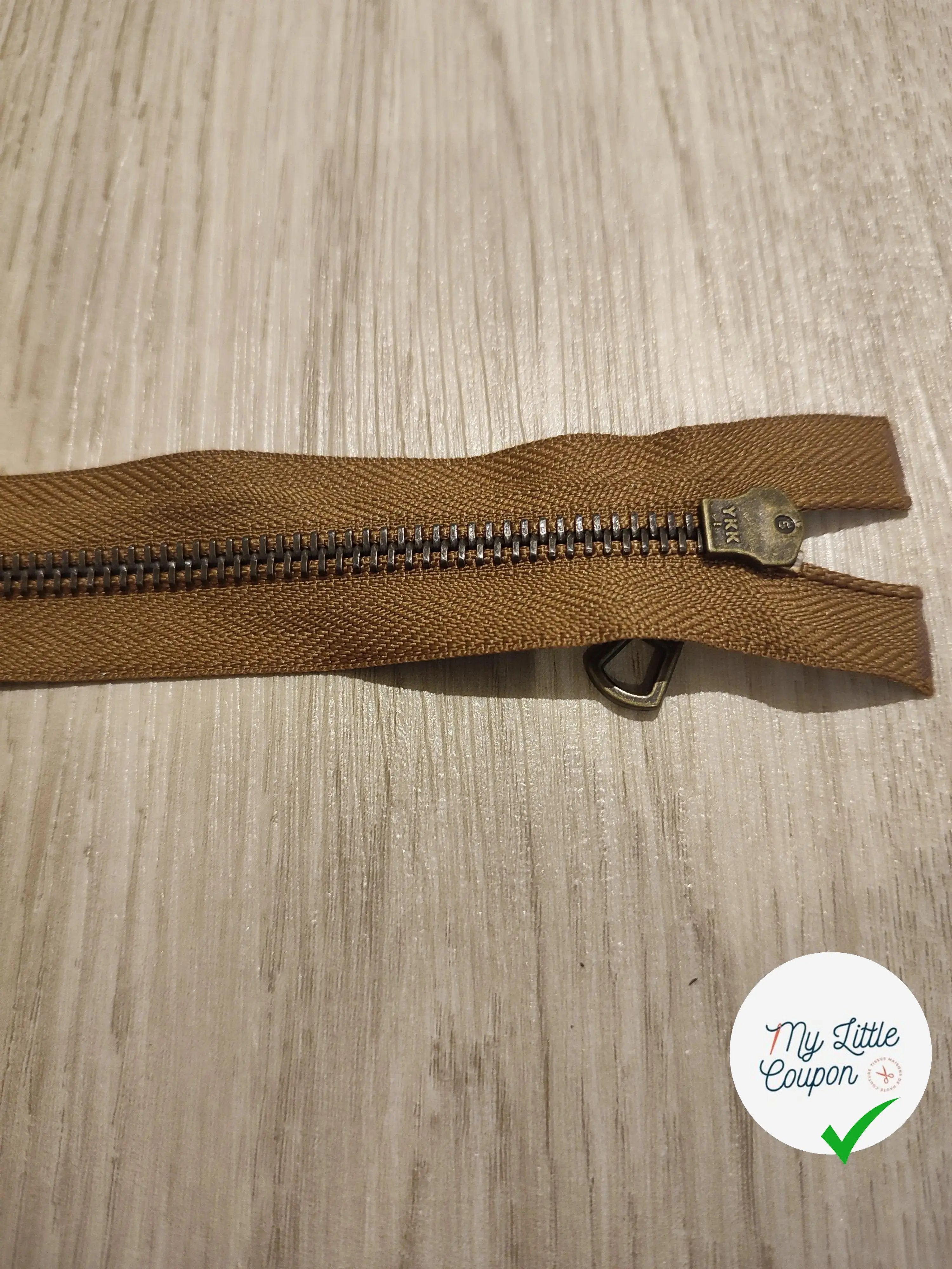 FERMETURE RIRI METAL SÉPARABLE 65CM MARRON - My Little Coupon