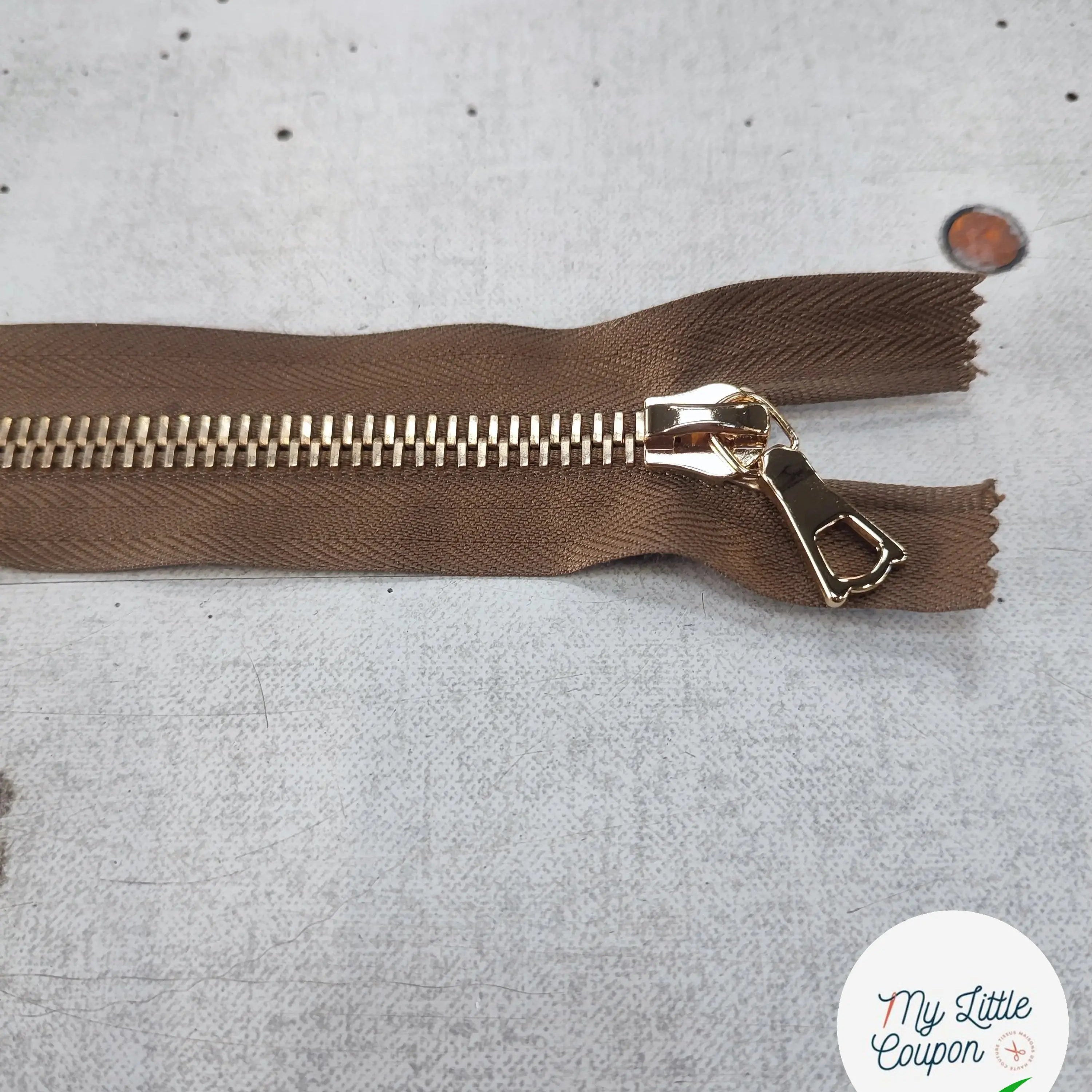 FERMETURE RIRI METAL NON SÉPARABLE 18CM MARRON CAFÉ M8 - My Little Coupon