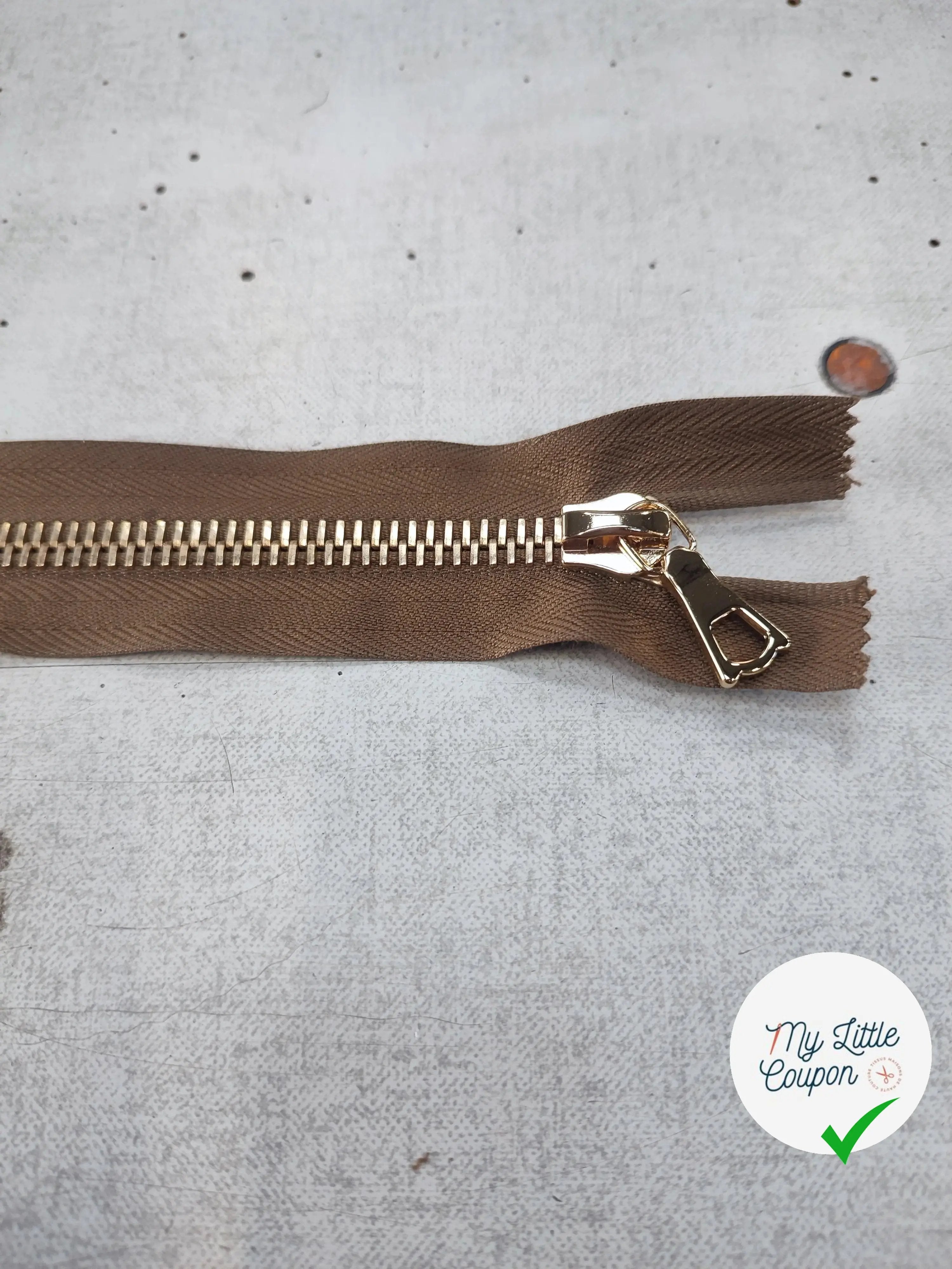 FERMETURE RIRI METAL NON SÉPARABLE 18CM MARRON CAFÉ M8 - My Little Coupon