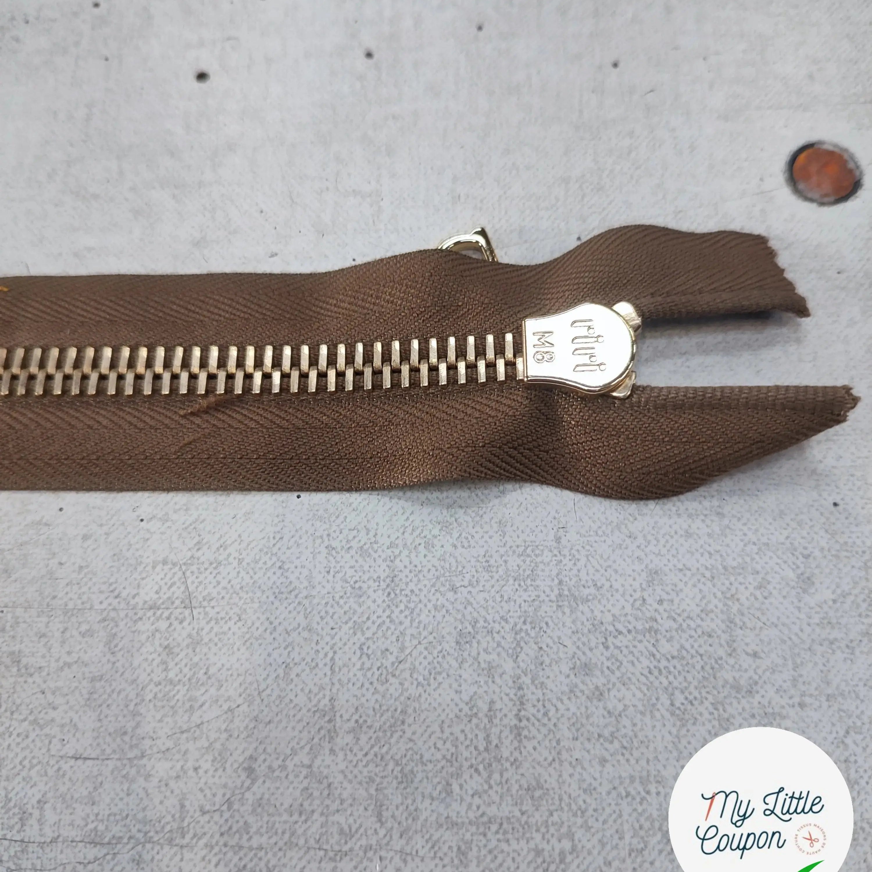 FERMETURE RIRI METAL NON SÉPARABLE 18CM MARRON CAFÉ M8 - My Little Coupon