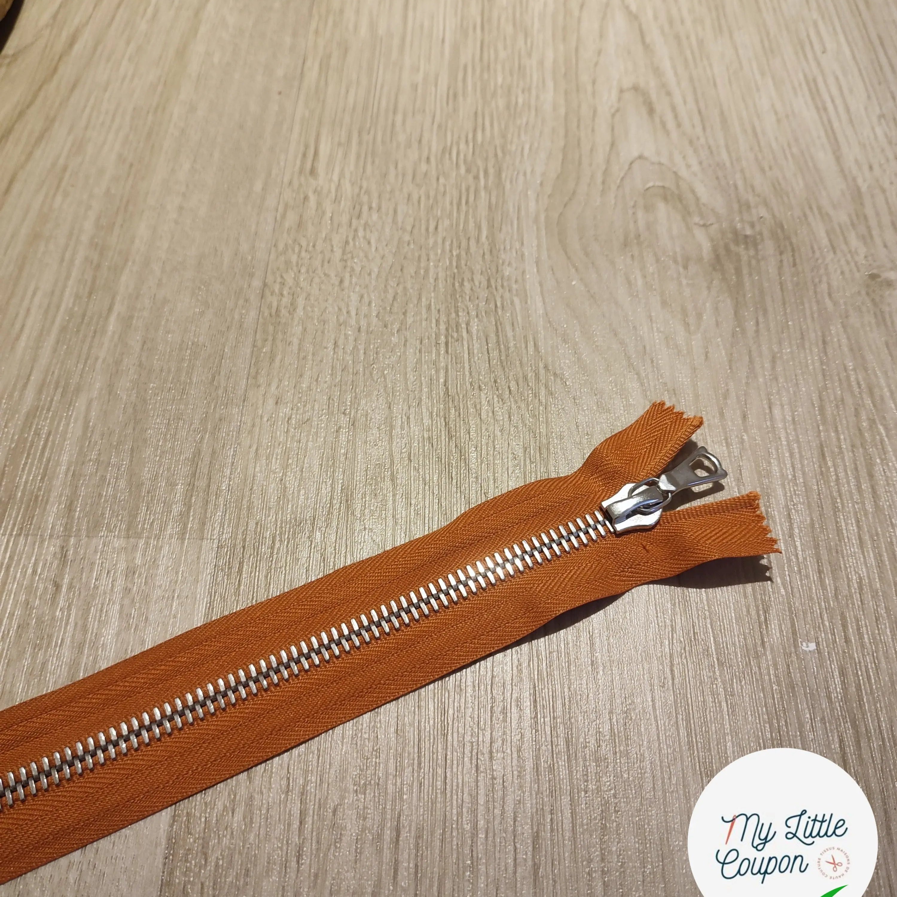 FERMETURE RIRI METAL SEPARABLE 60CM ORANGE CITROUILLE M8 - My Little Coupon