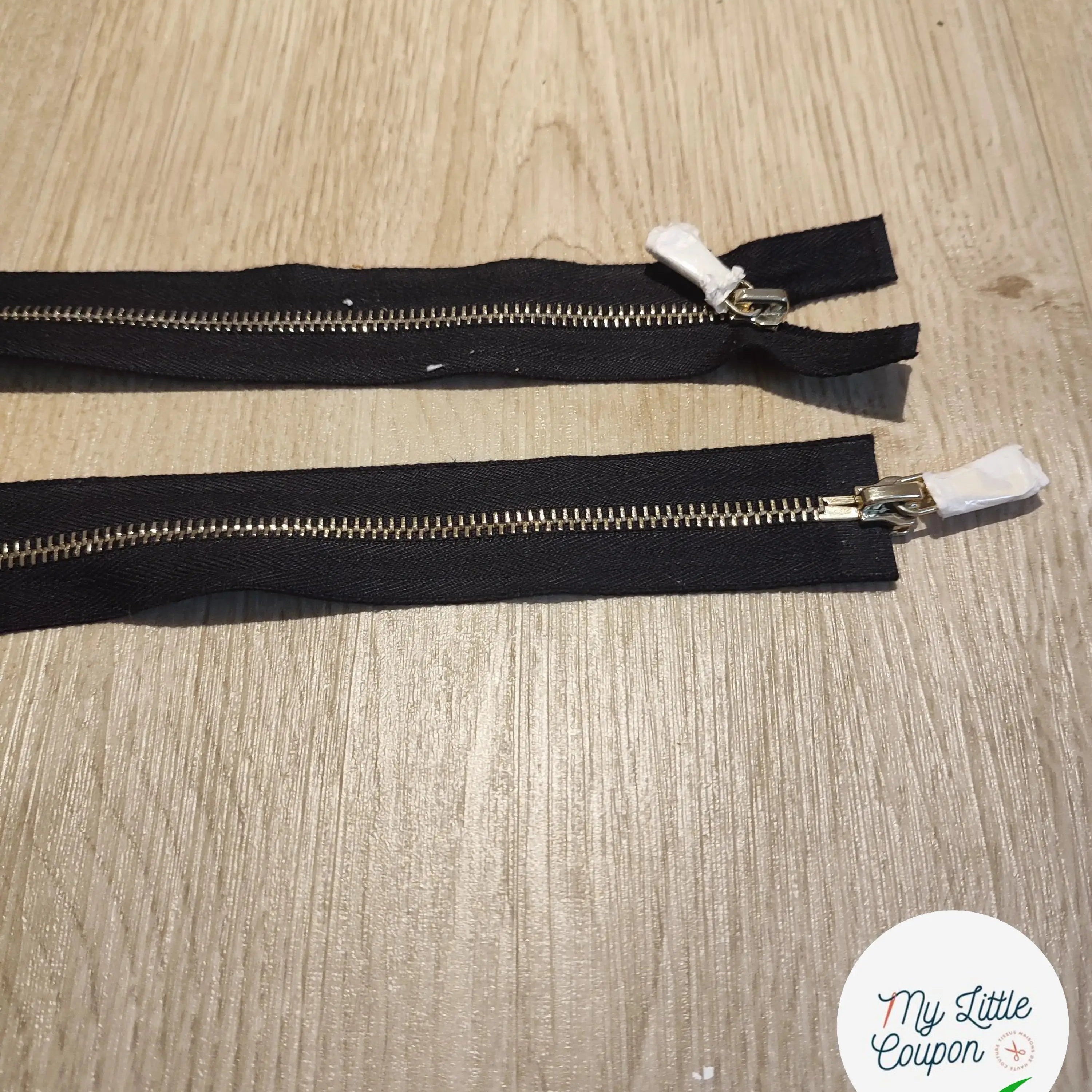 FERMETURE RIRI METAL NON SÉPARABLE DOUBLE CHEMINS 250CM NOIR - My Little Coupon