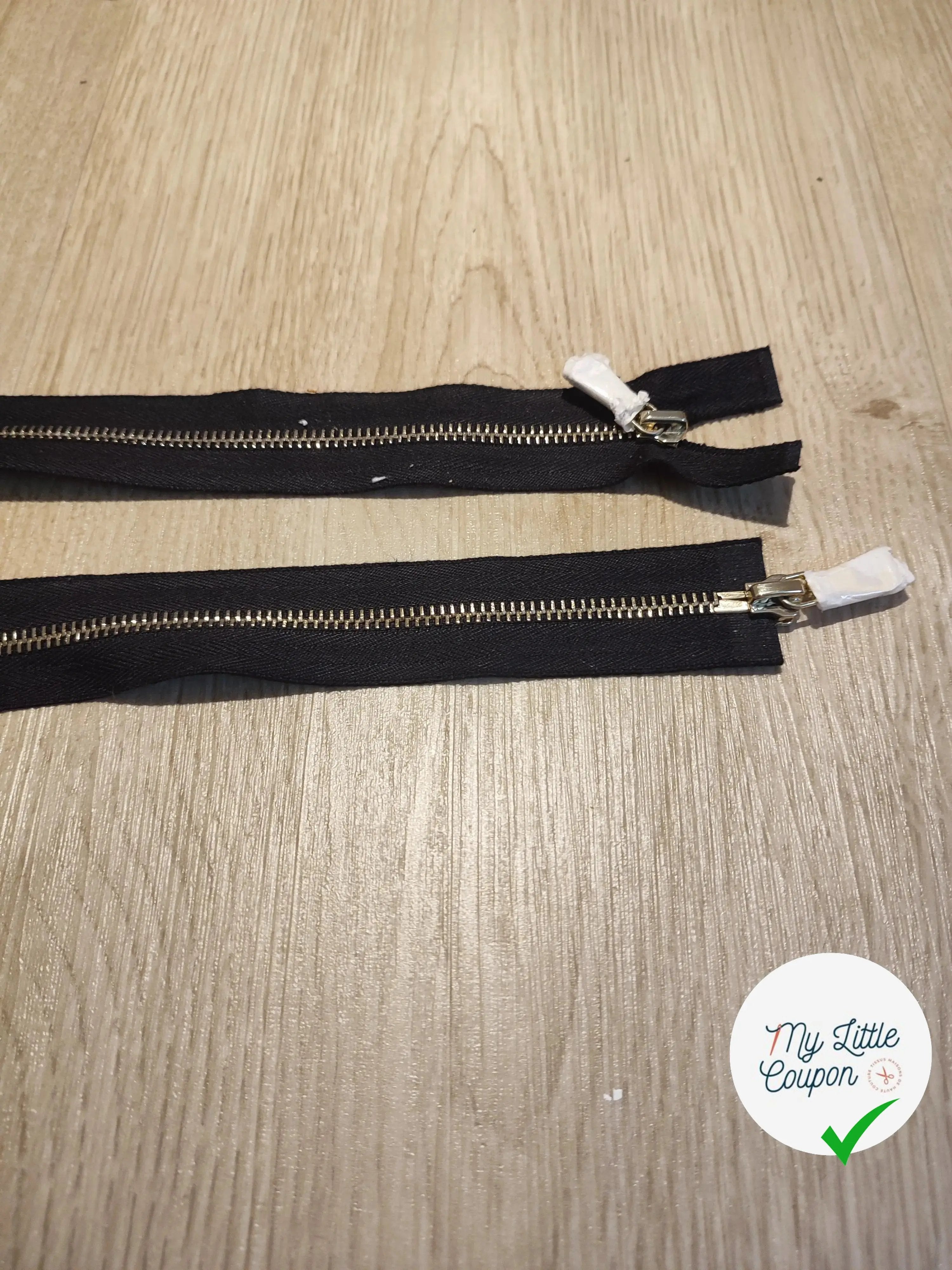 FERMETURE RIRI METAL NON SÉPARABLE DOUBLE CHEMINS 250CM NOIR - My Little Coupon