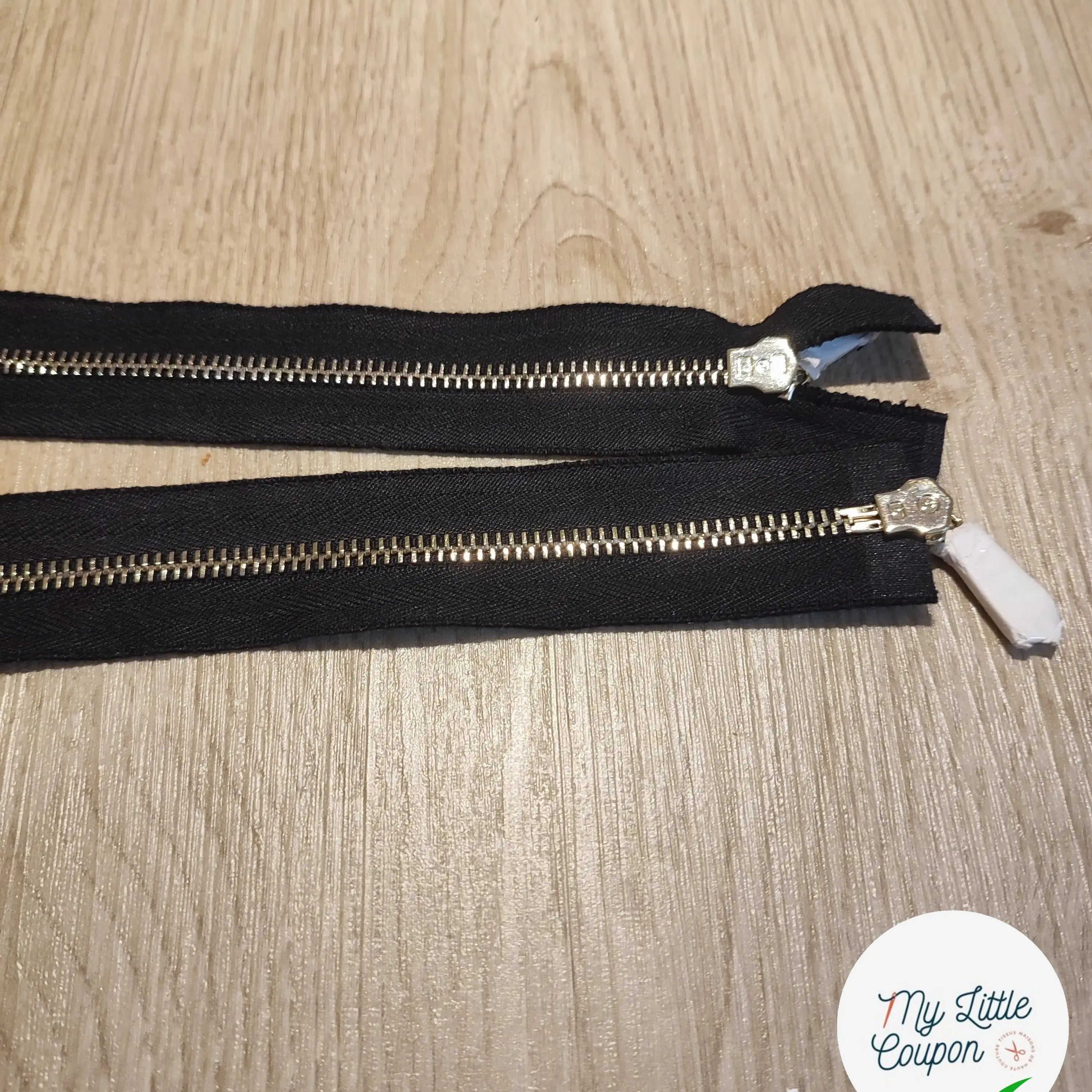 FERMETURE RIRI METAL NON SÉPARABLE DOUBLE CHEMINS 250CM NOIR - My Little Coupon