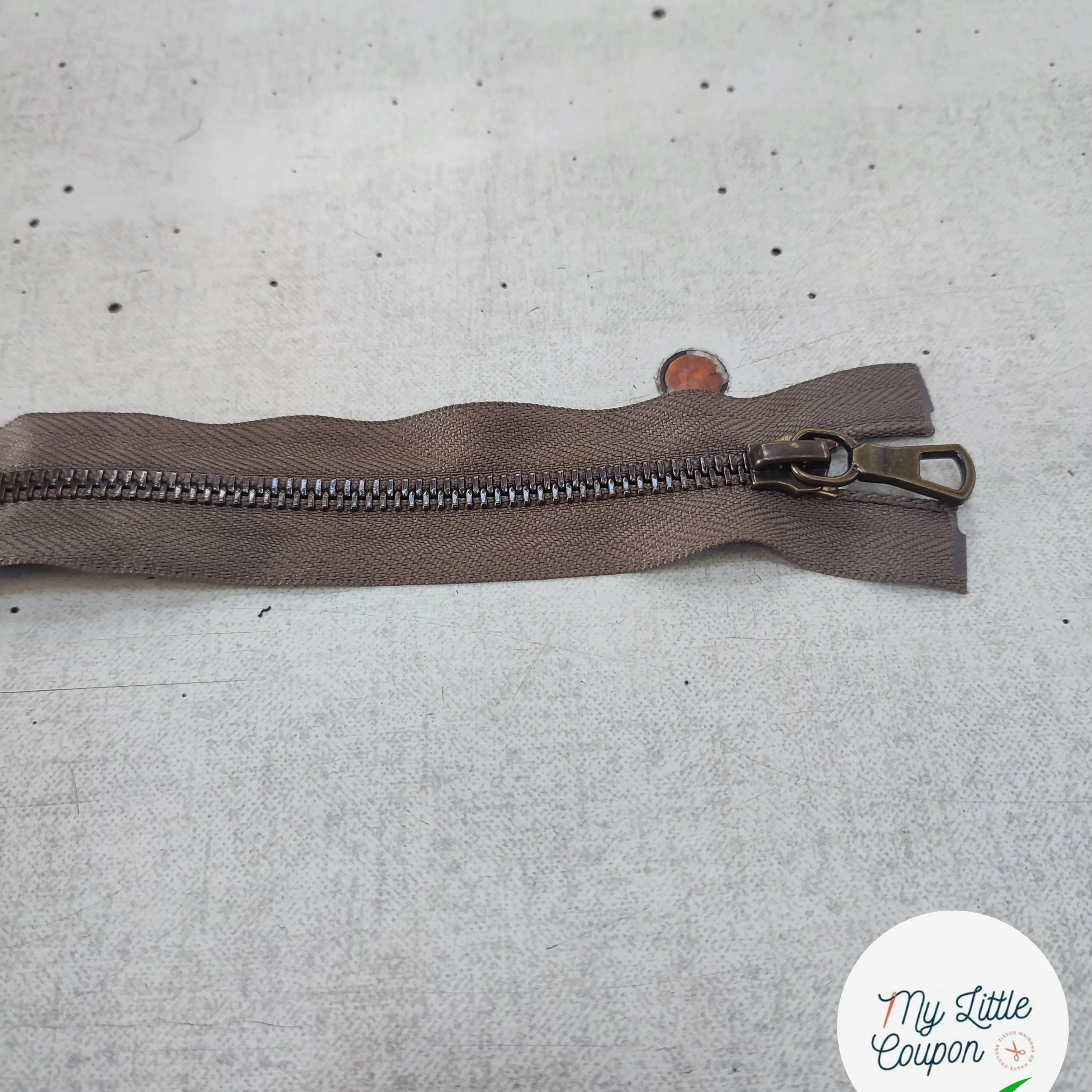 FERMETURE RIRI METAL SÉPARABLE 65CM GRIS - My Little Coupon