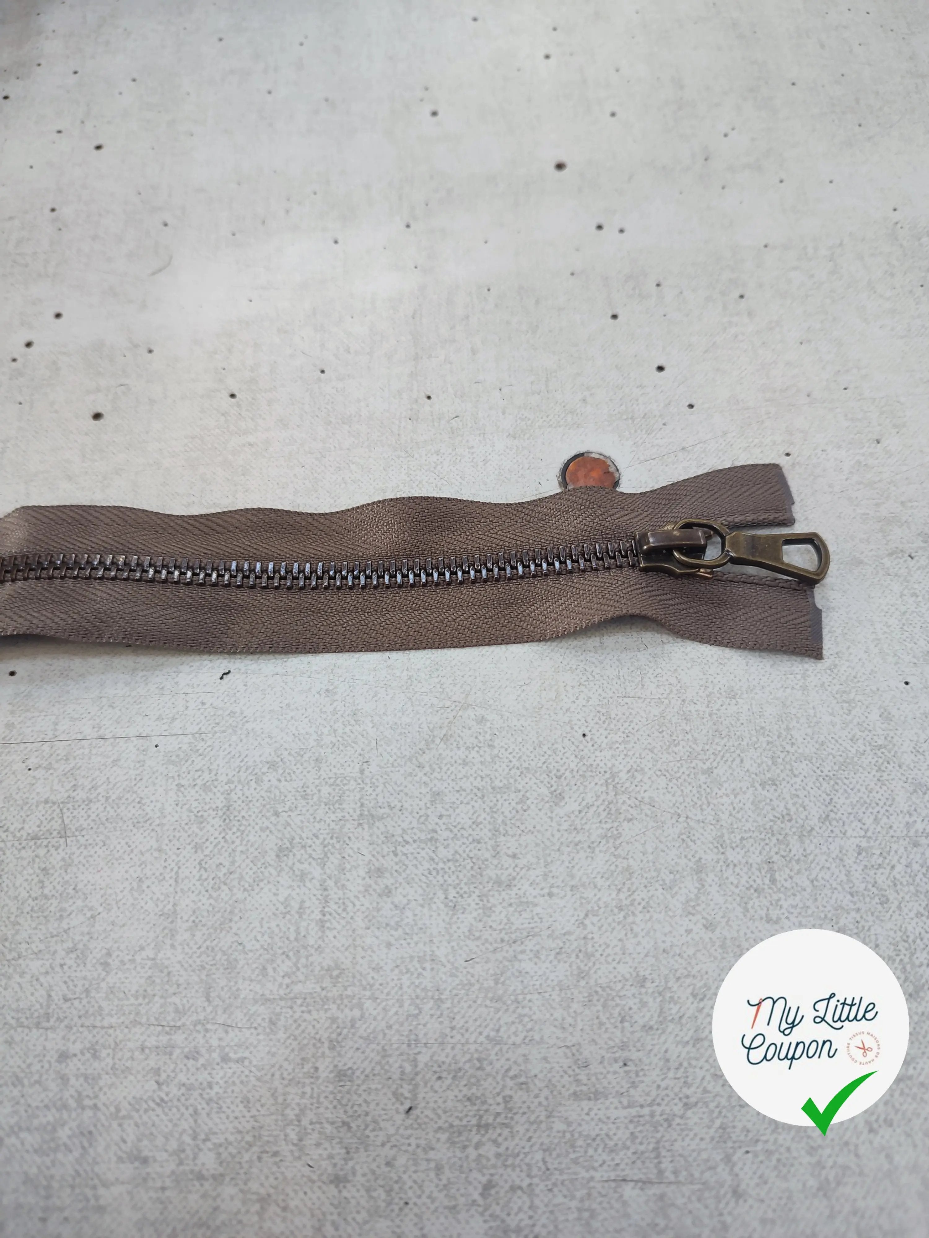 FERMETURE RIRI METAL SÉPARABLE 65CM GRIS - My Little Coupon