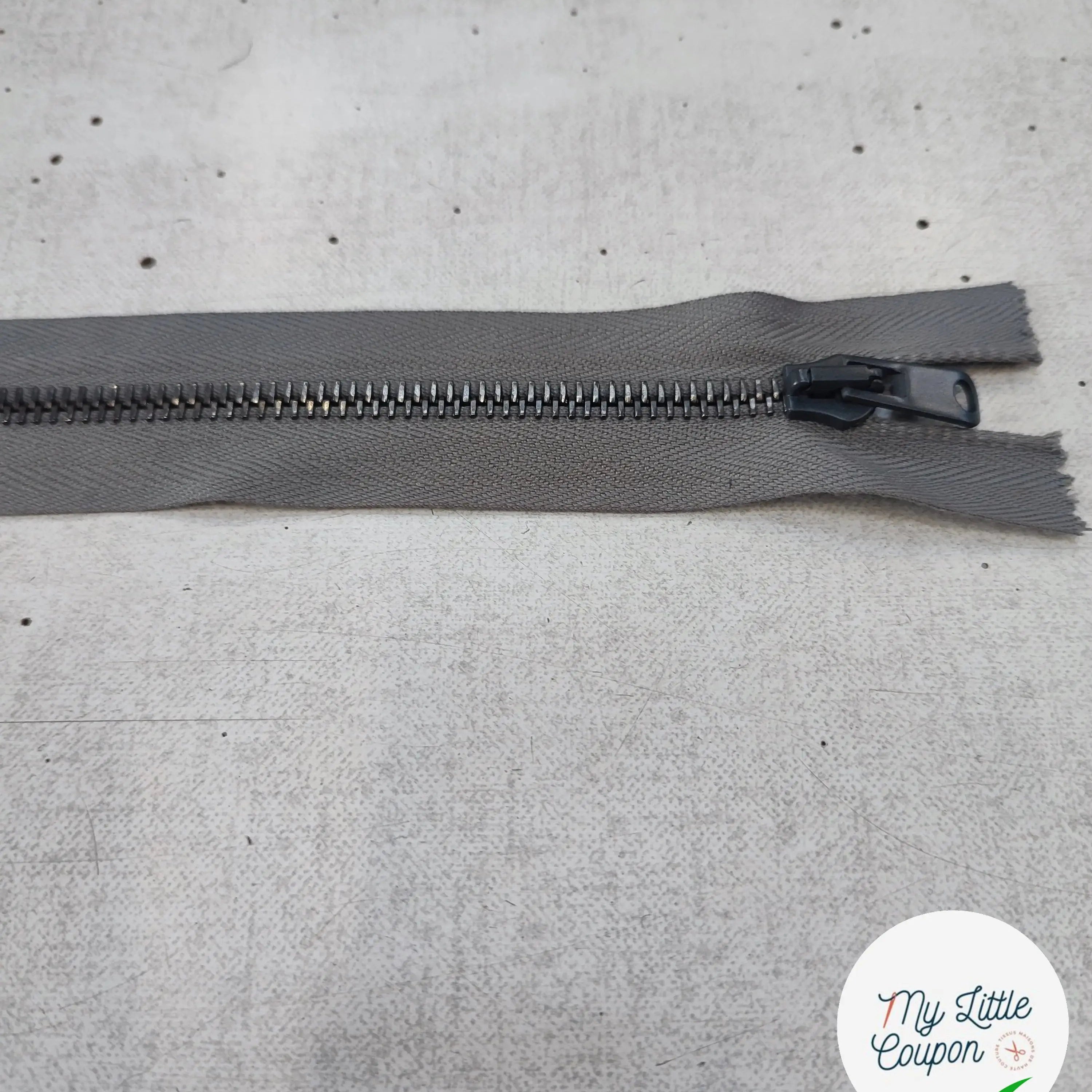 FERMETURE RIRI METAL SÉPARABLE 90CM GRIS FONCÉ M6 - My Little Coupon