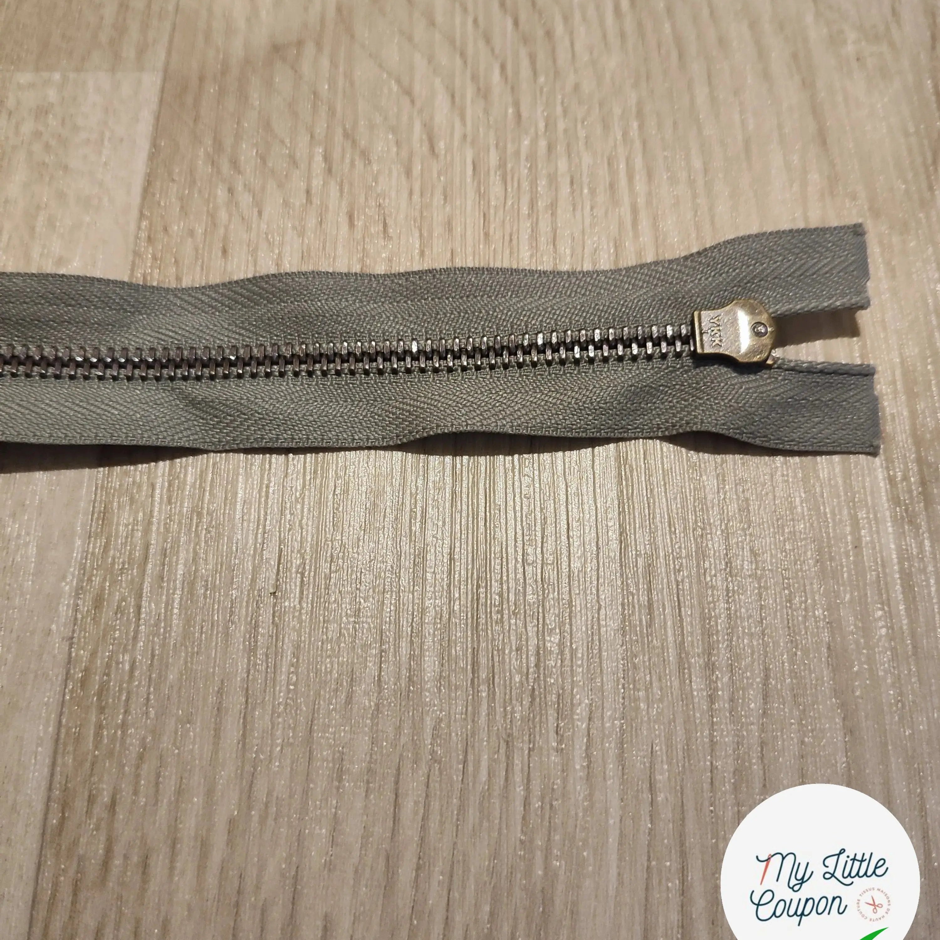 FERMETURE RIRI METAL SÉPARABLE 65CM GRIS VERT - My Little Coupon