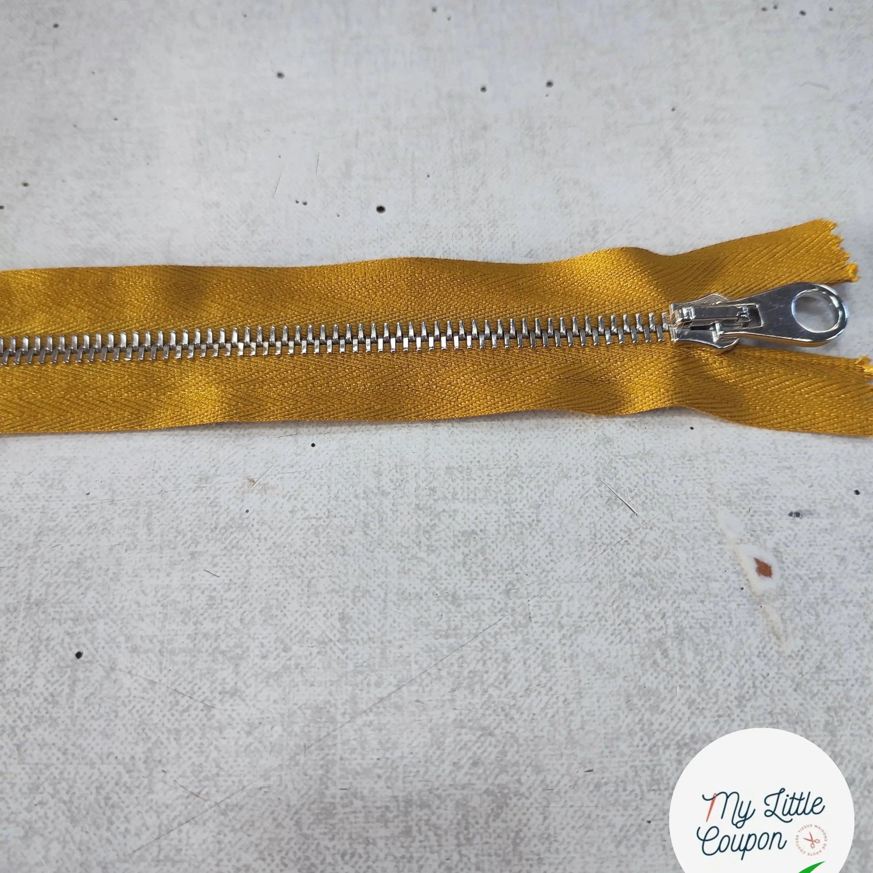 FERMETURE RIRI METAL SÉPARABLE 50CM JAUNE M6 - My Little Coupon