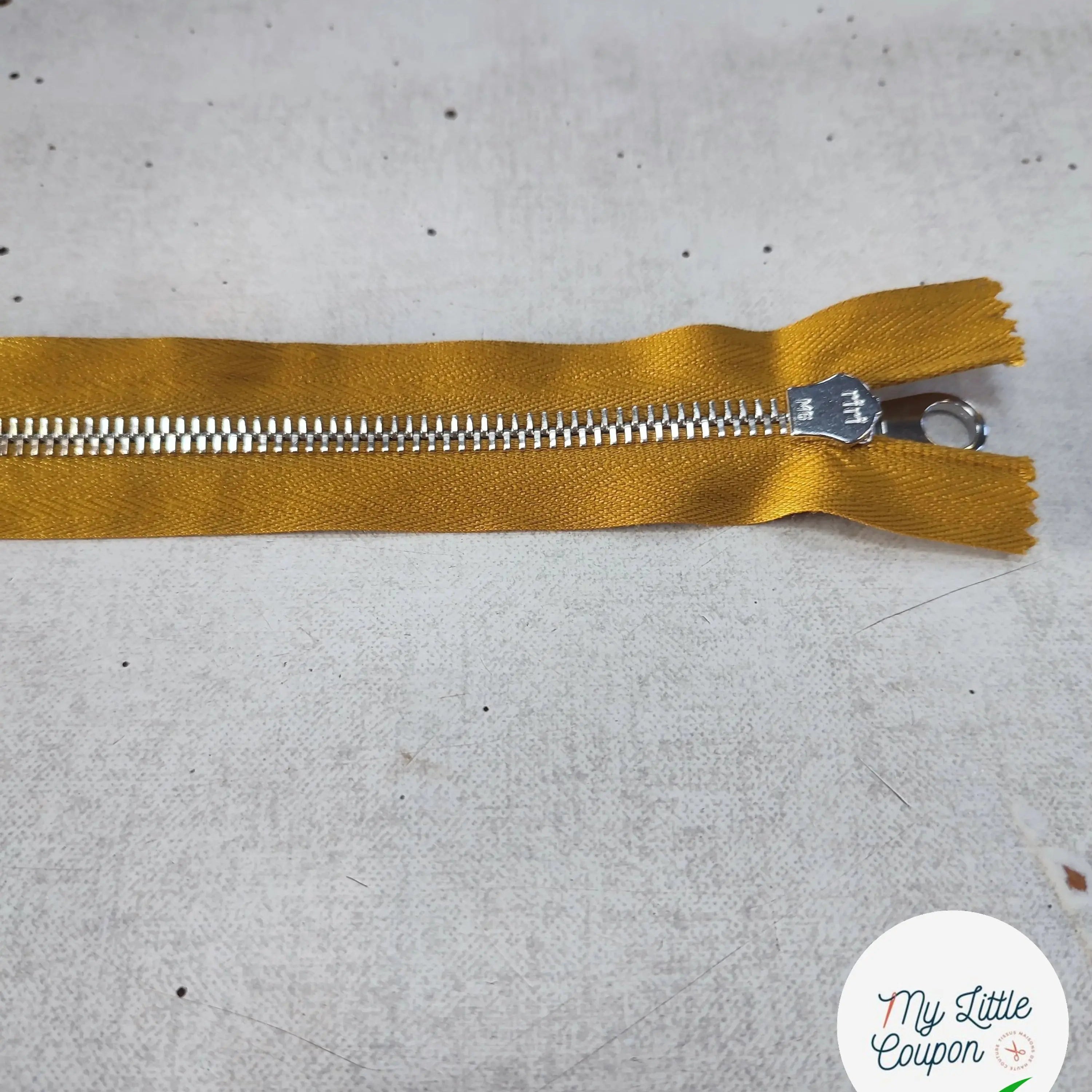 FERMETURE RIRI METAL SÉPARABLE 50CM JAUNE M6 - My Little Coupon