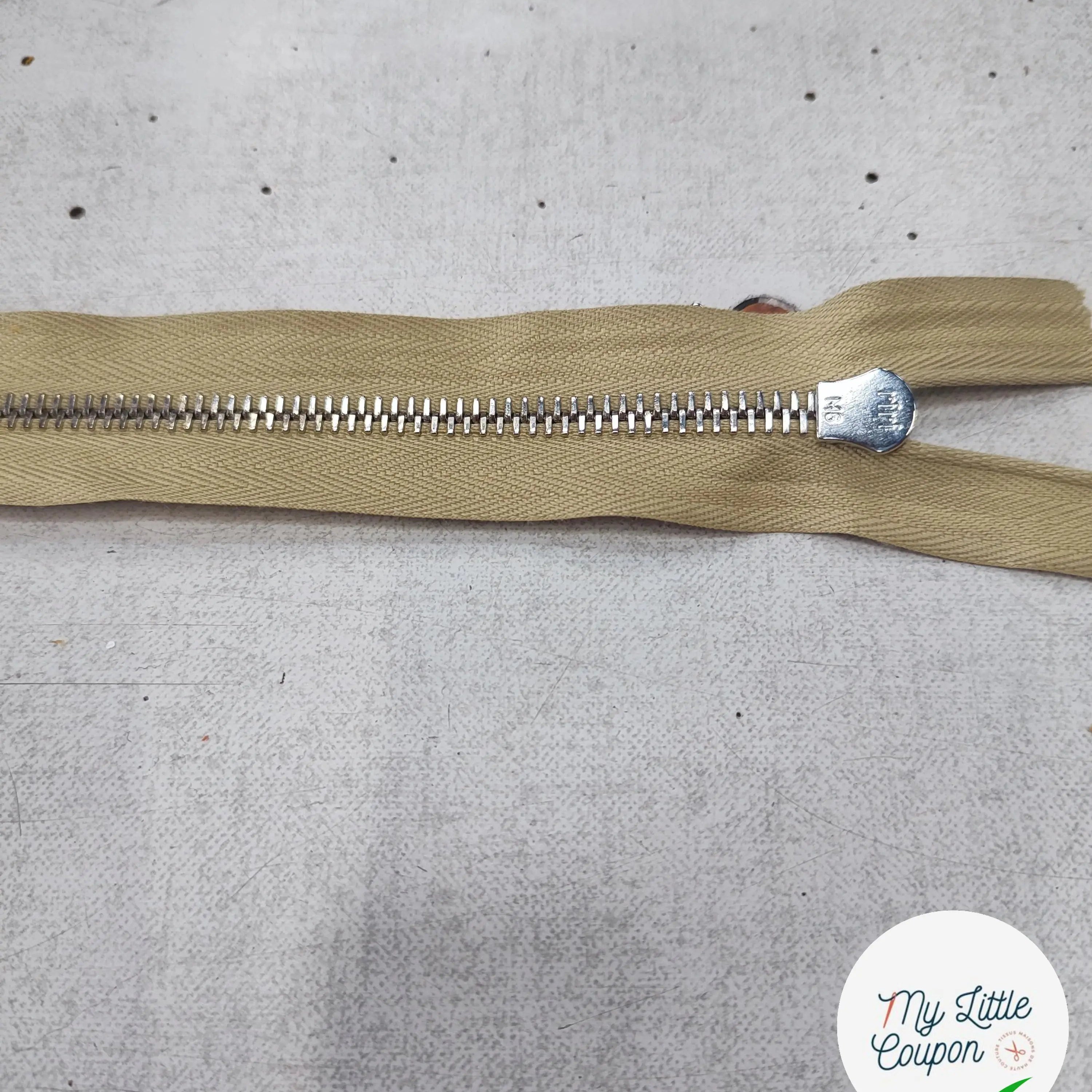 FERMETURE RIRI METAL SÉPARABLE 80CM GRIS CLAIR M8 - My Little Coupon