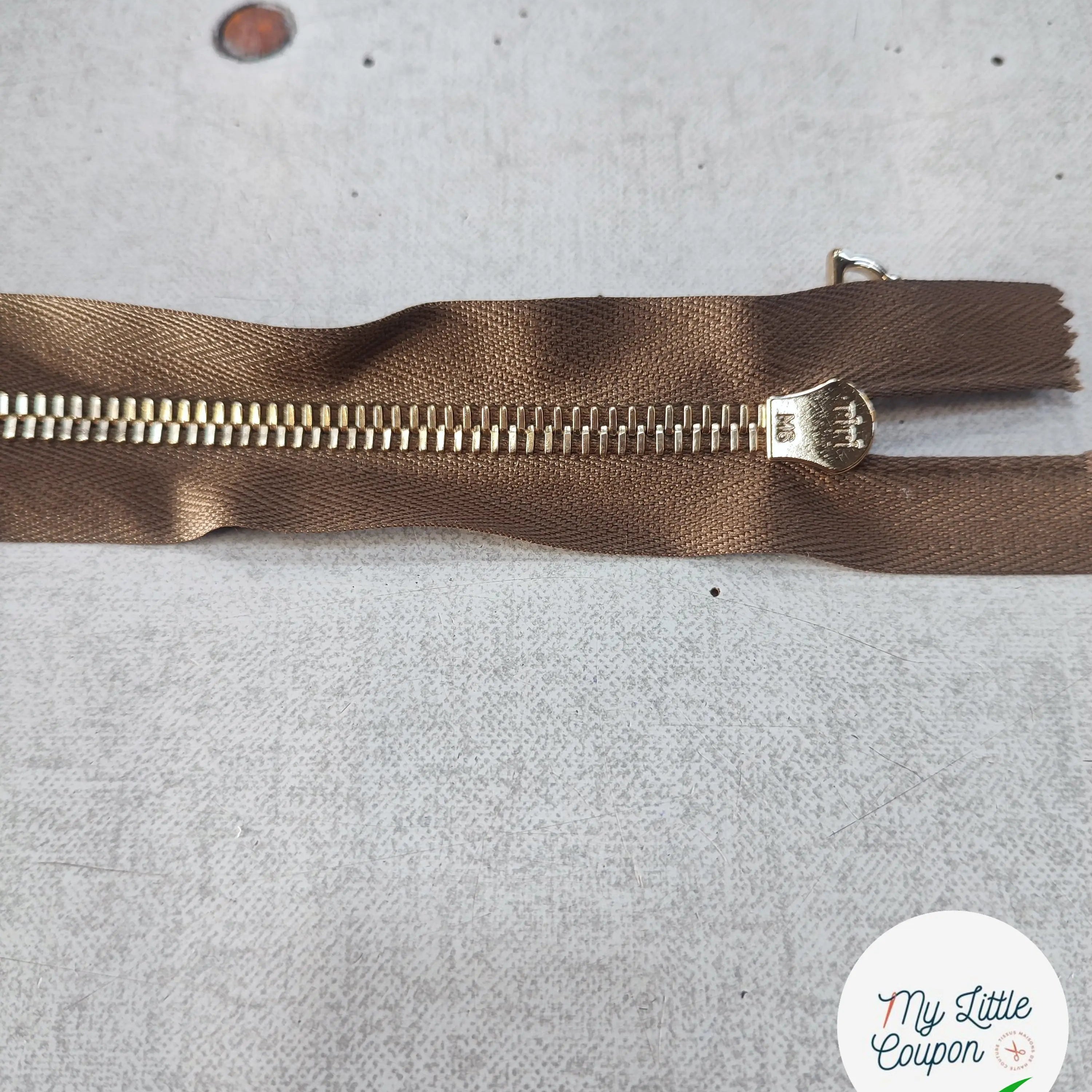 FERMETURE RIRI METAL SÉPARABLE 80CM MARRON CAFÉ M6 - My Little Coupon