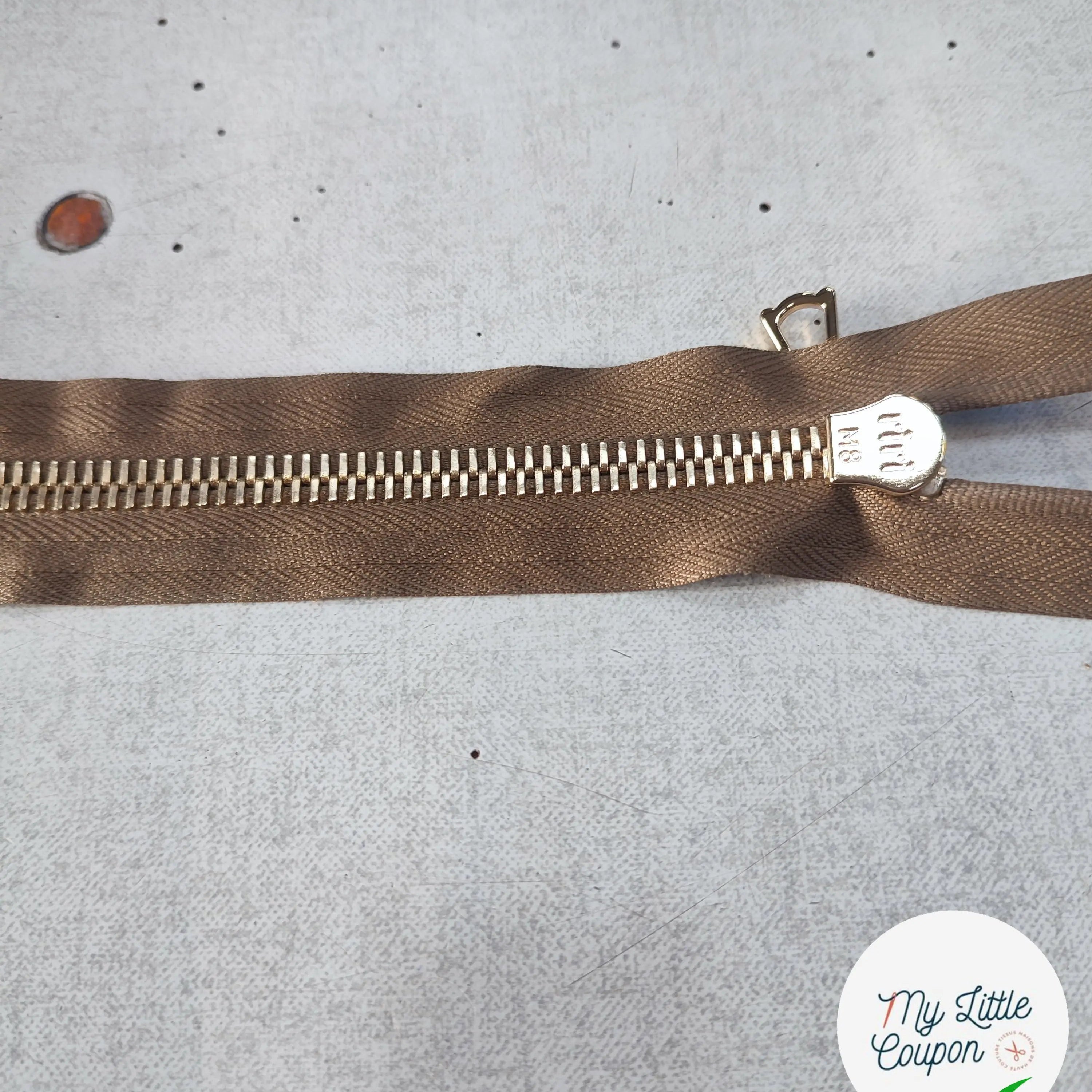 FERMETURE RIRI METAL SÉPARABLE 80CM MARRON CAFÉ M8 - My Little Coupon