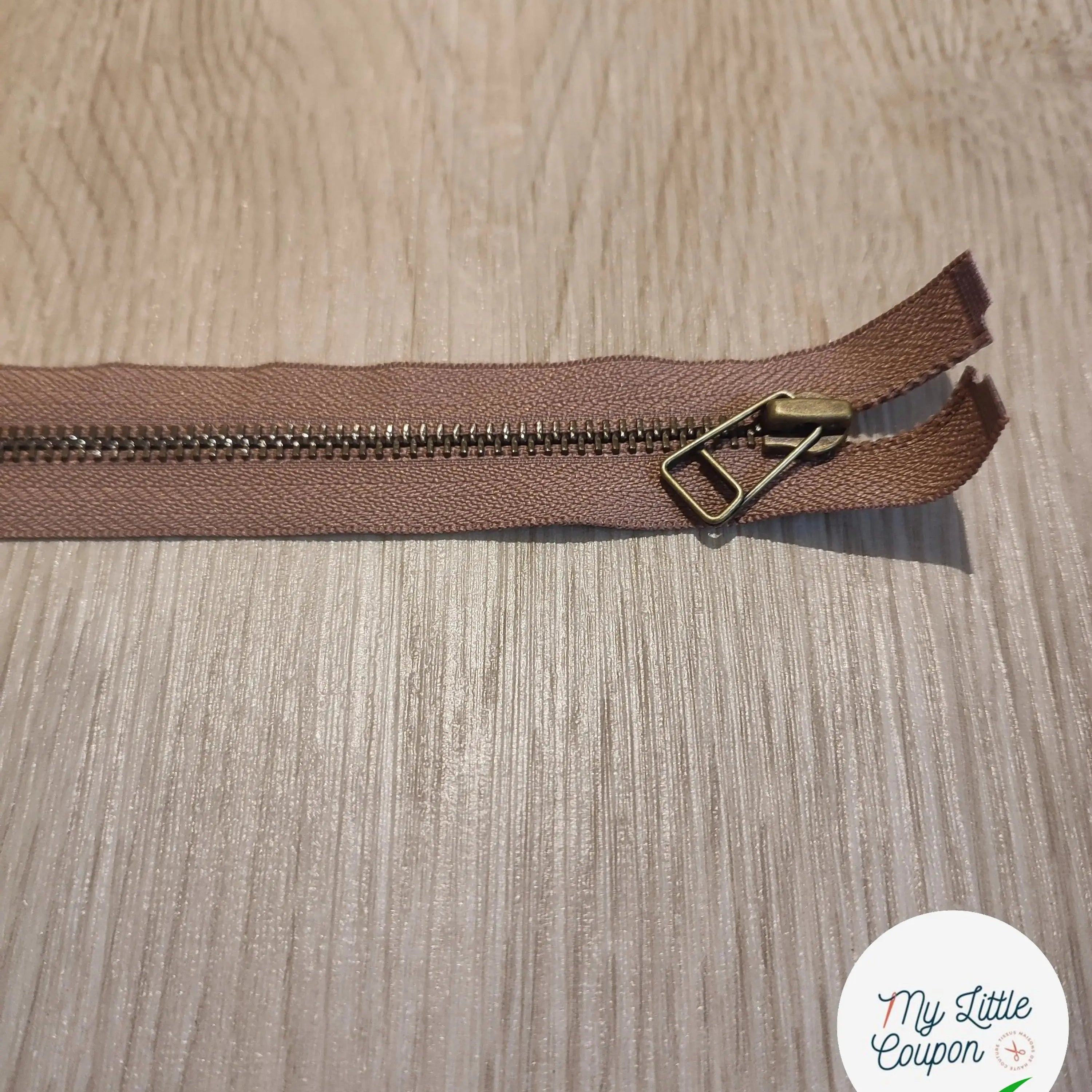 (Copie) FERMETURE RIRI METAL SÉPARABLE RÉVERSIBLE 90CM MARRON - My Little Coupon