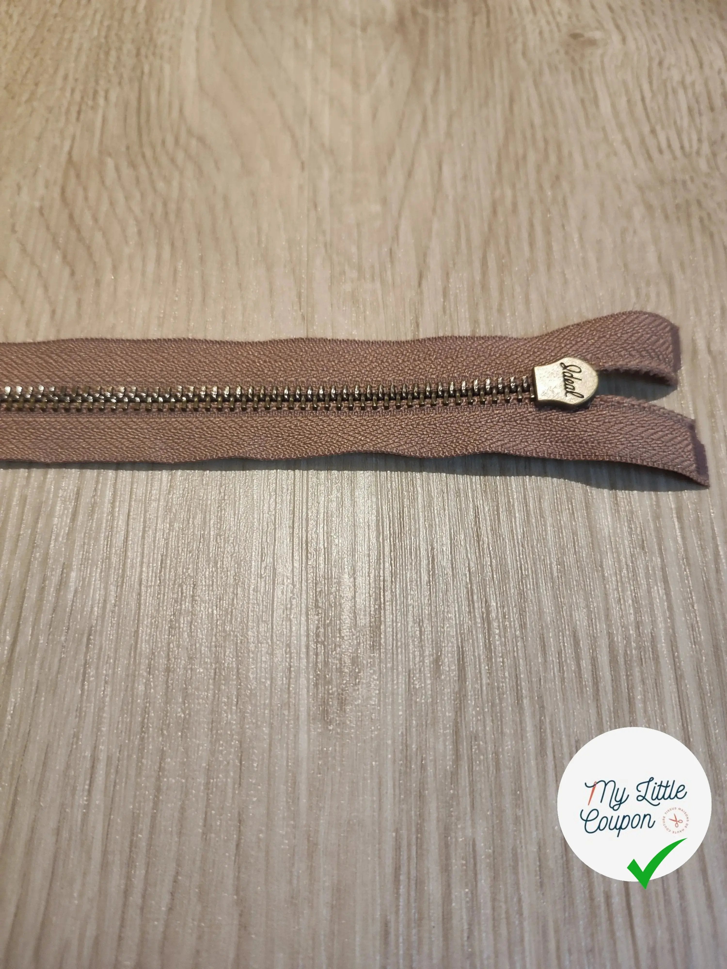 (Copie) FERMETURE RIRI METAL SÉPARABLE RÉVERSIBLE 90CM MARRON - My Little Coupon