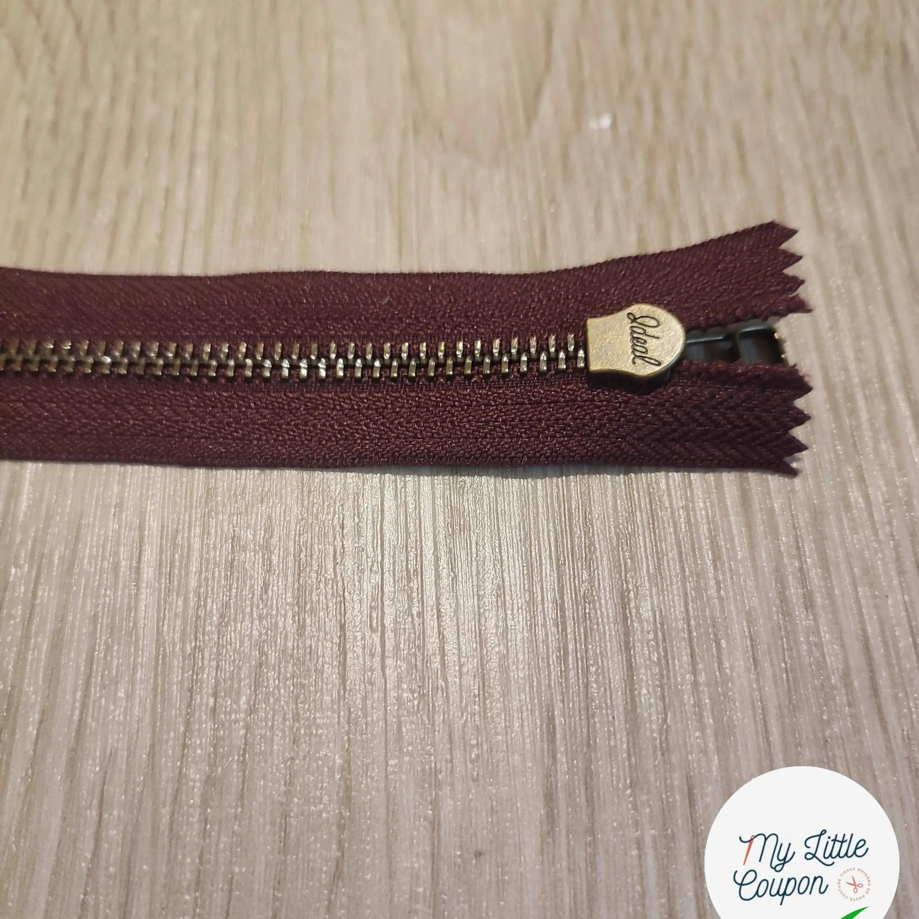 FERMETURE RIRI METAL NON SÉPARABLE 25CM VIOLET AUBERGINE - My Little Coupon