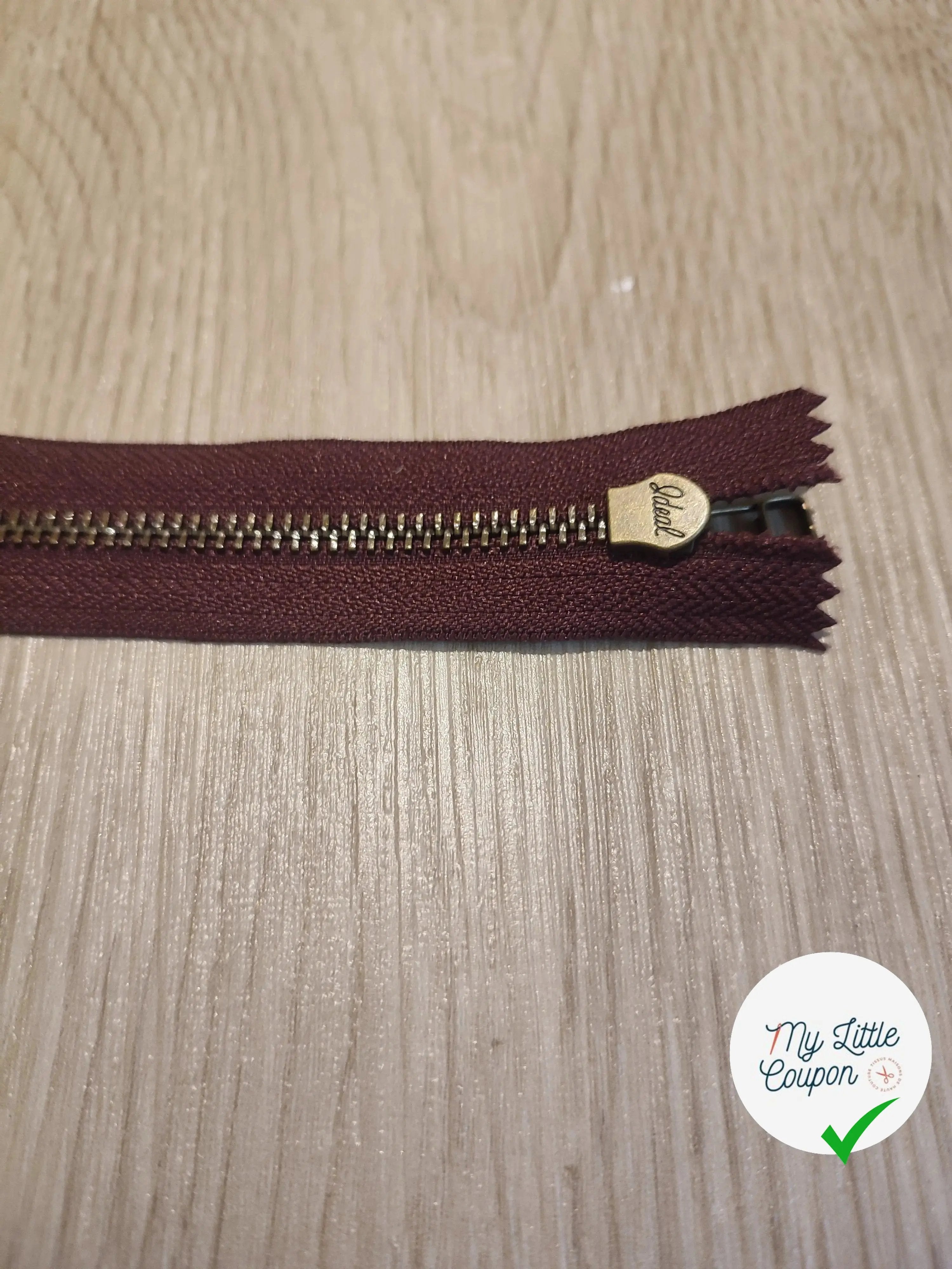 FERMETURE RIRI METAL NON SÉPARABLE 25CM VIOLET AUBERGINE - My Little Coupon