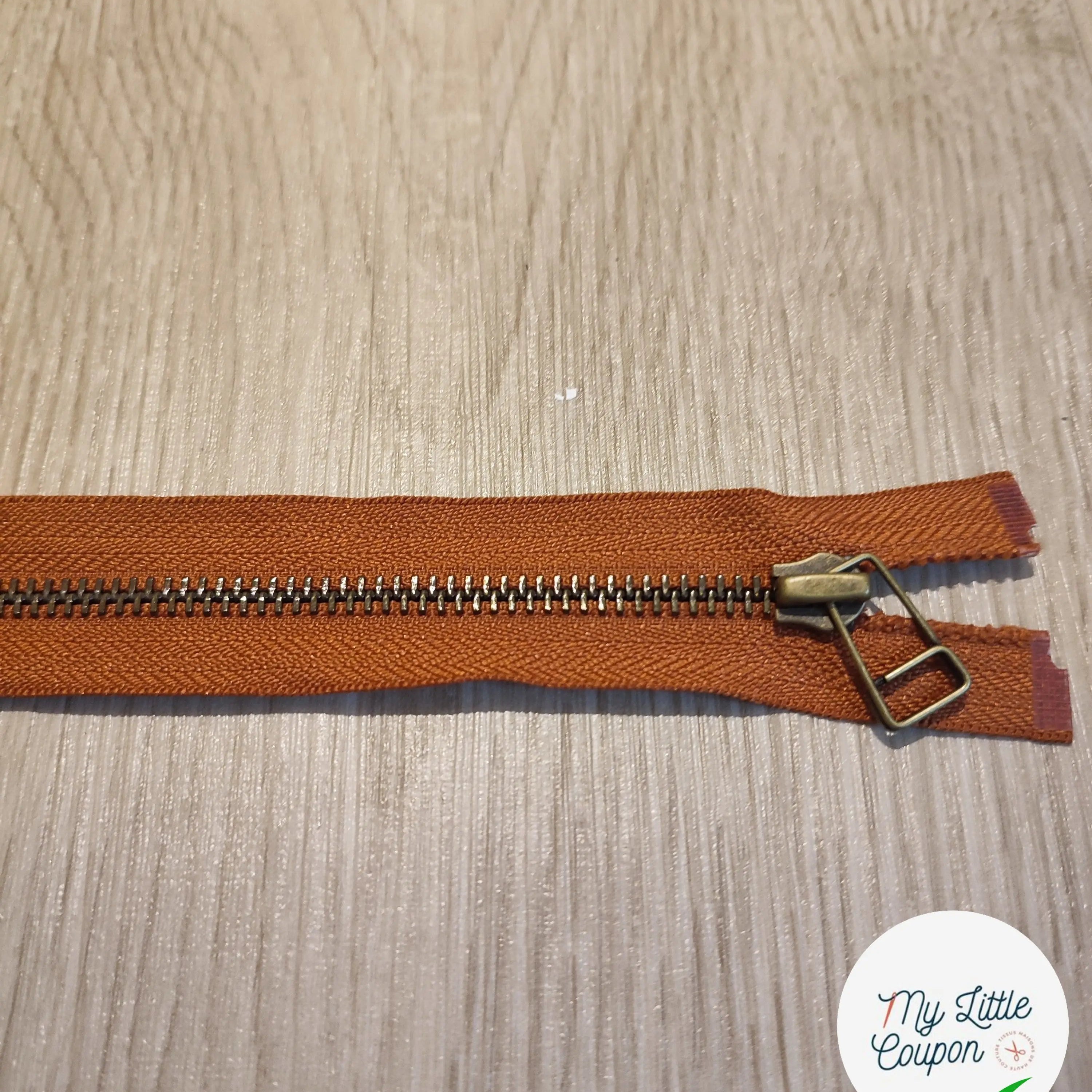 FERMETURE RIRI METAL SÉPARABLE 80CM MARRON NOISETTE M6 - My Little Coupon