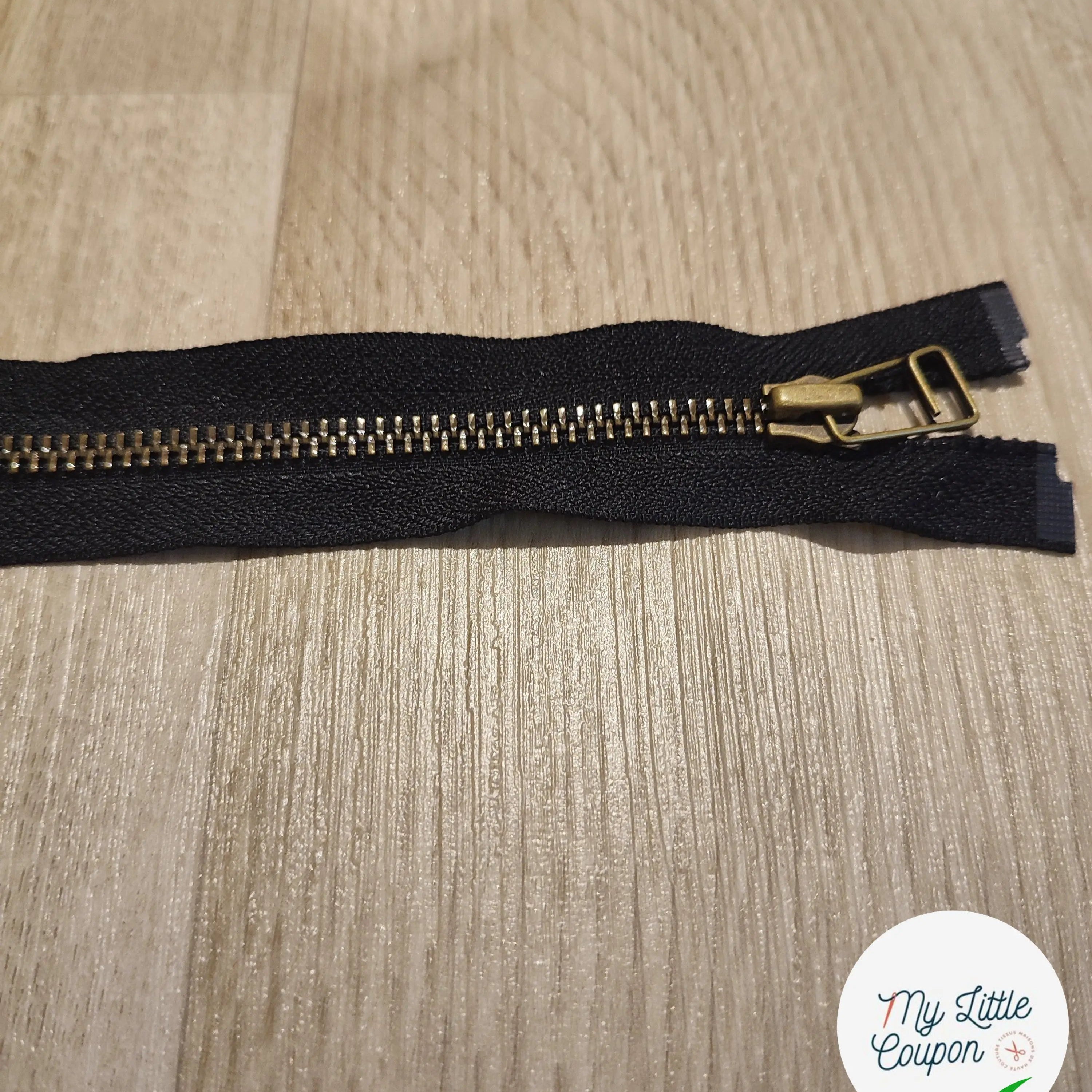 FERMETURE RIRI METAL SÉPARABLE 80CM NOIR - My Little Coupon