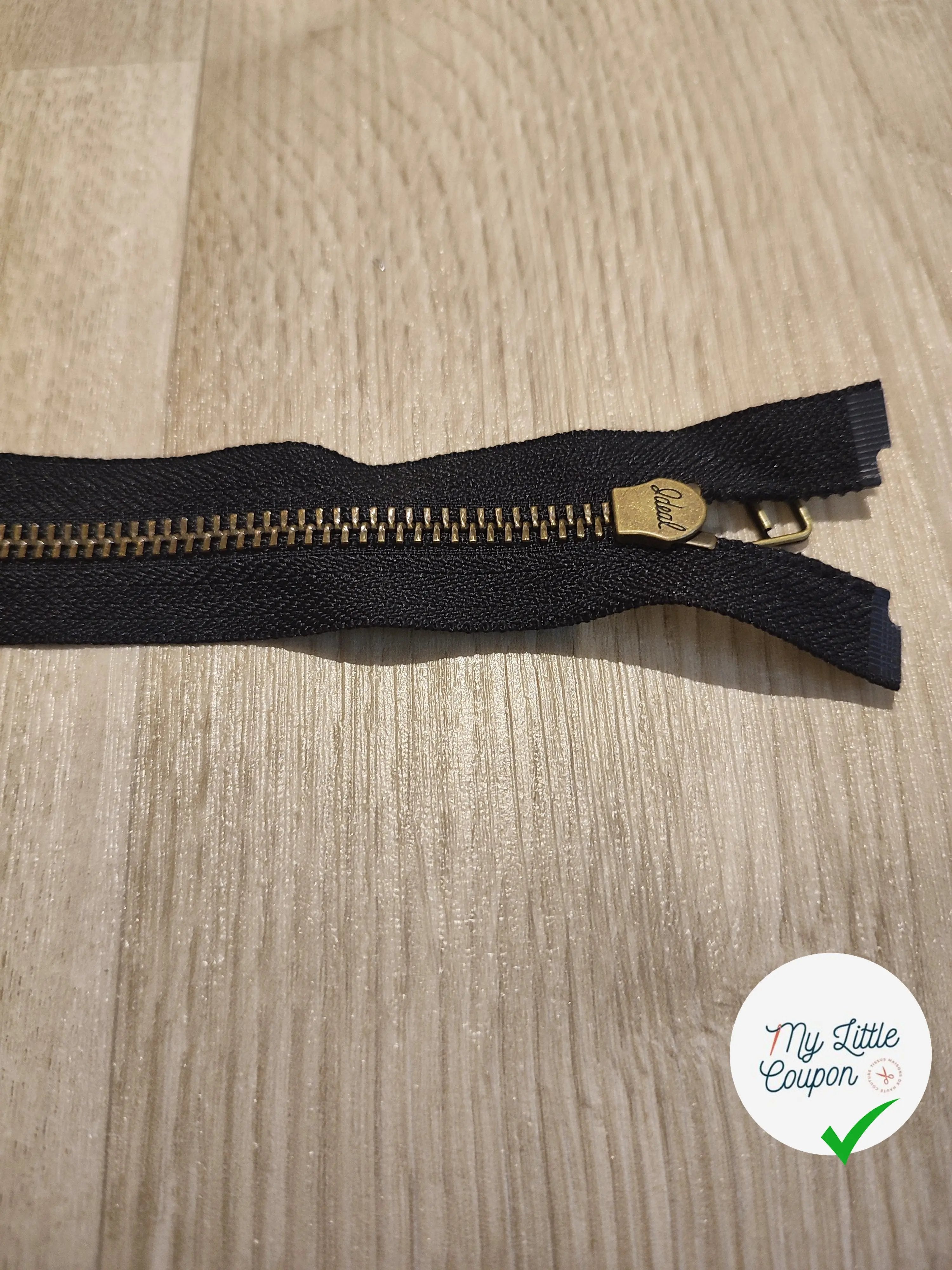 FERMETURE RIRI METAL SÉPARABLE 80CM NOIR - My Little Coupon