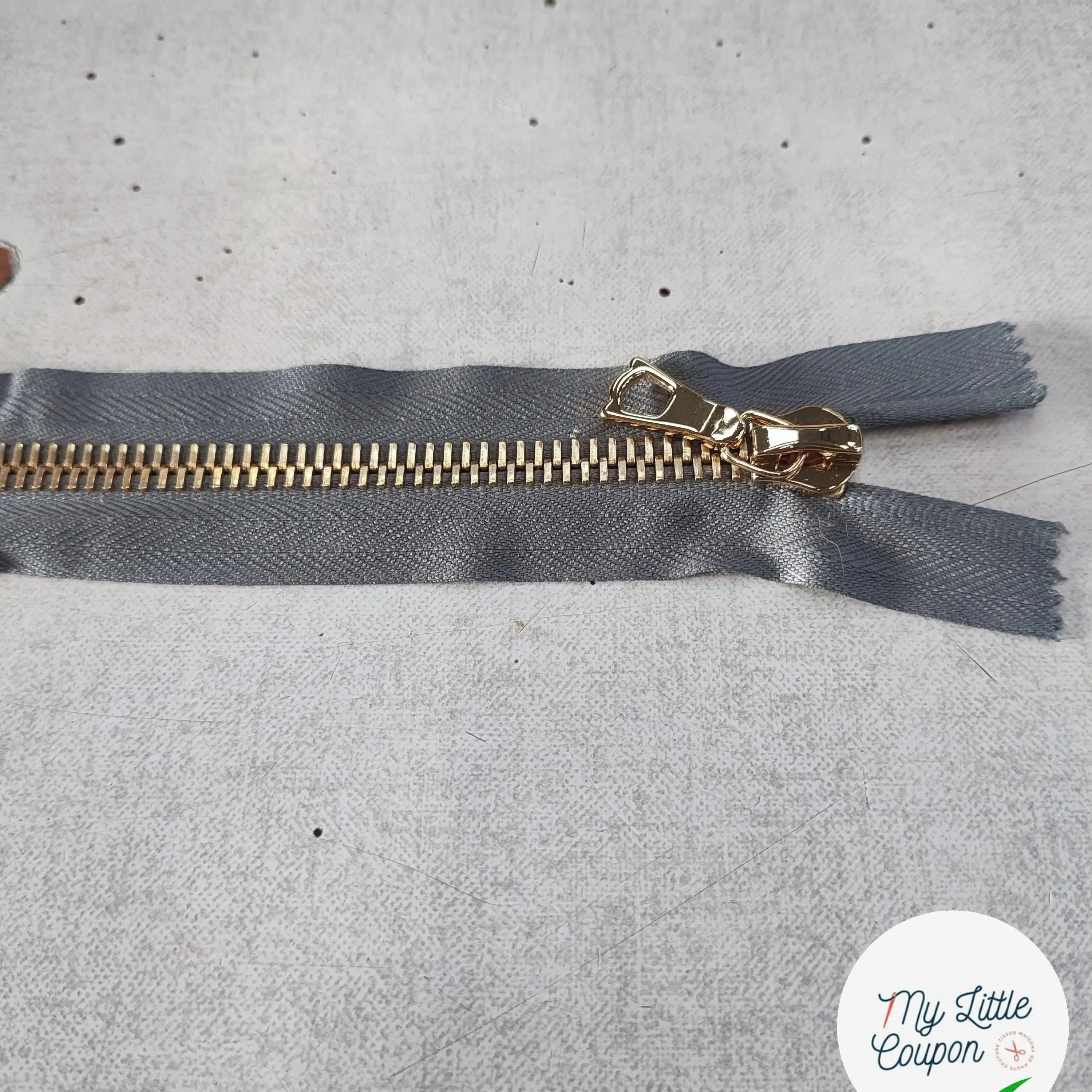 FERMETURE RIRI METAL SÉPARABLE 80CM GRIS M8 - My Little Coupon