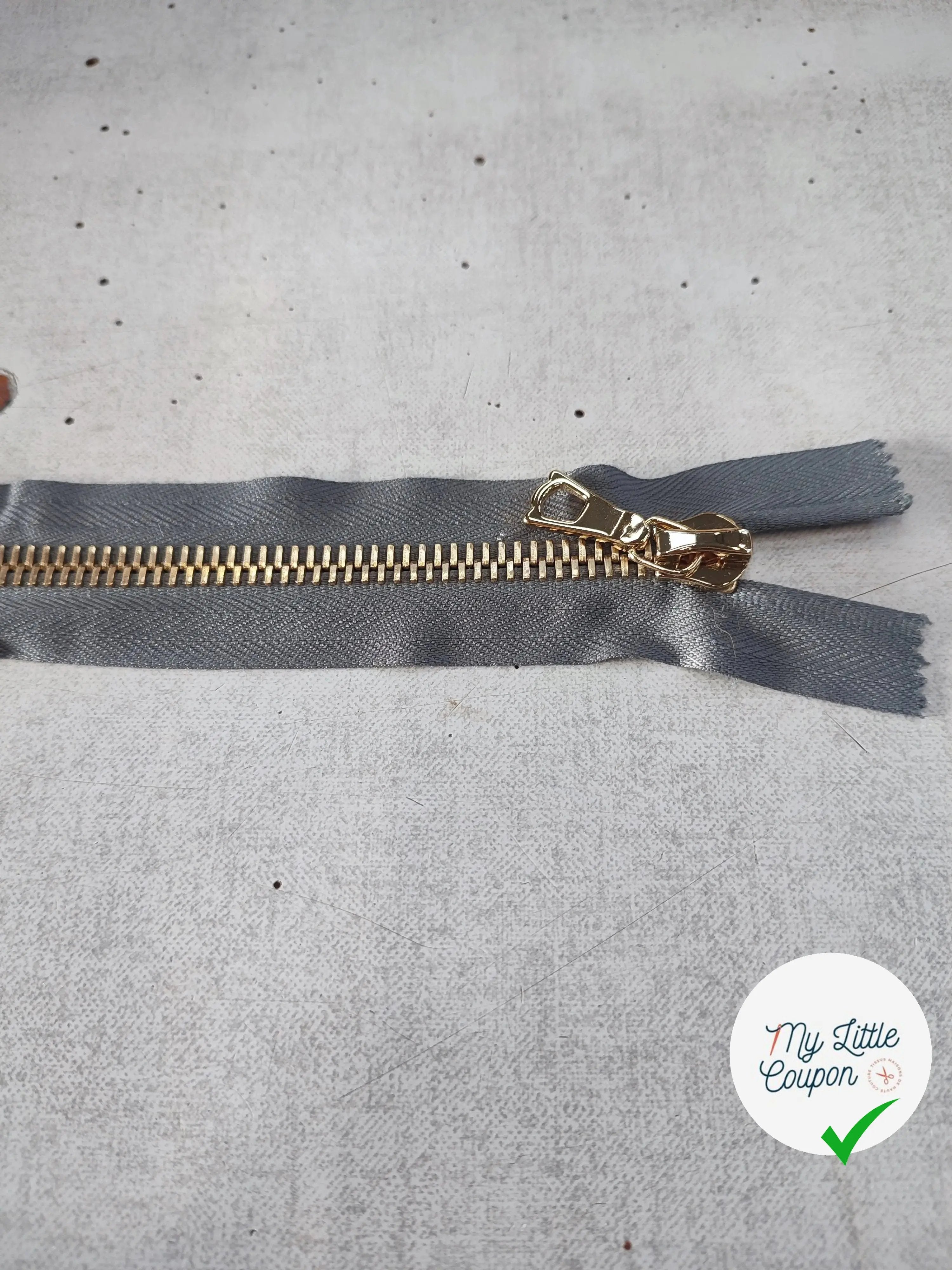 FERMETURE RIRI METAL SÉPARABLE 80CM GRIS M8 - My Little Coupon