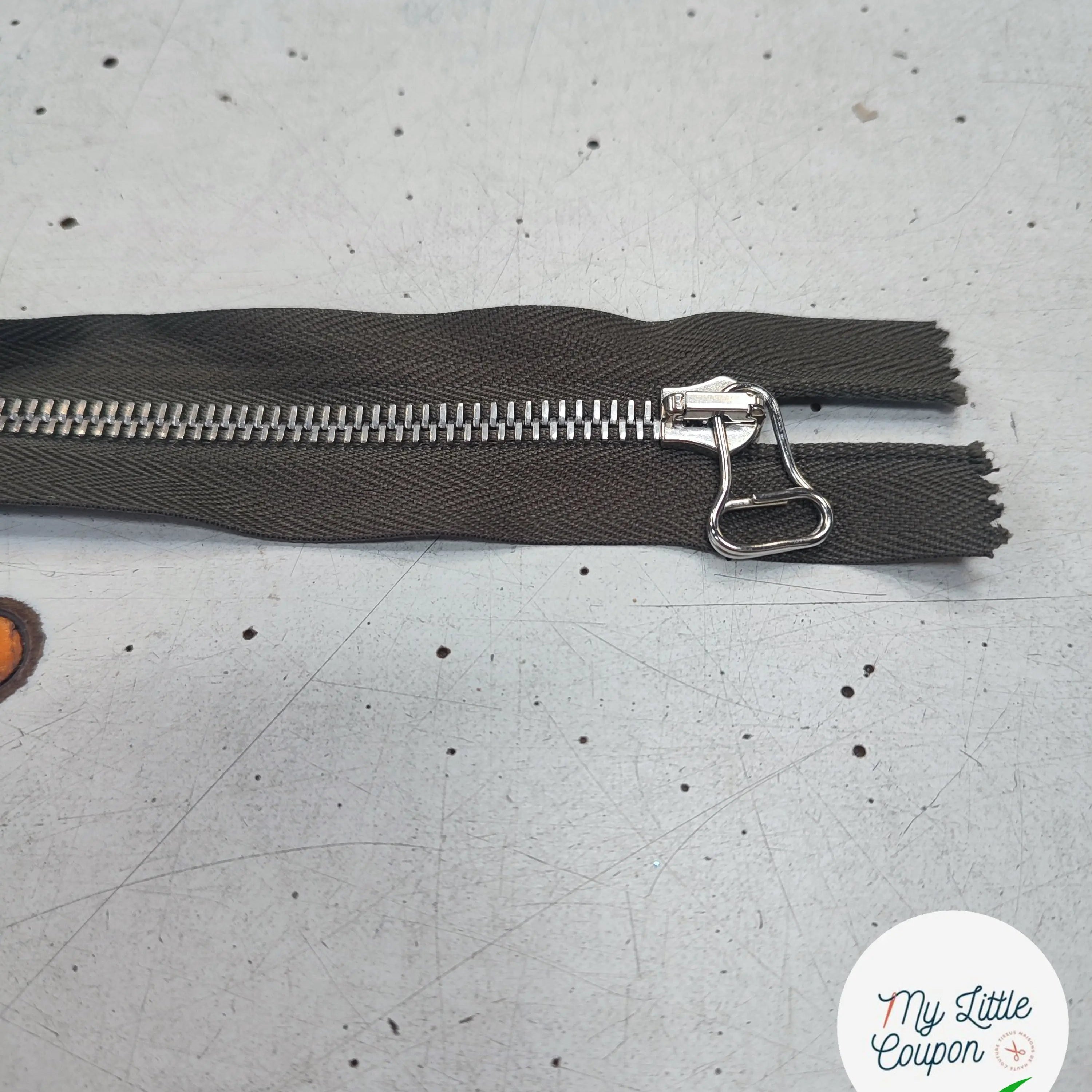 FERMETURE RIRI METAL SÉPARABLE 80CM VERT KAKI M6 - My Little Coupon