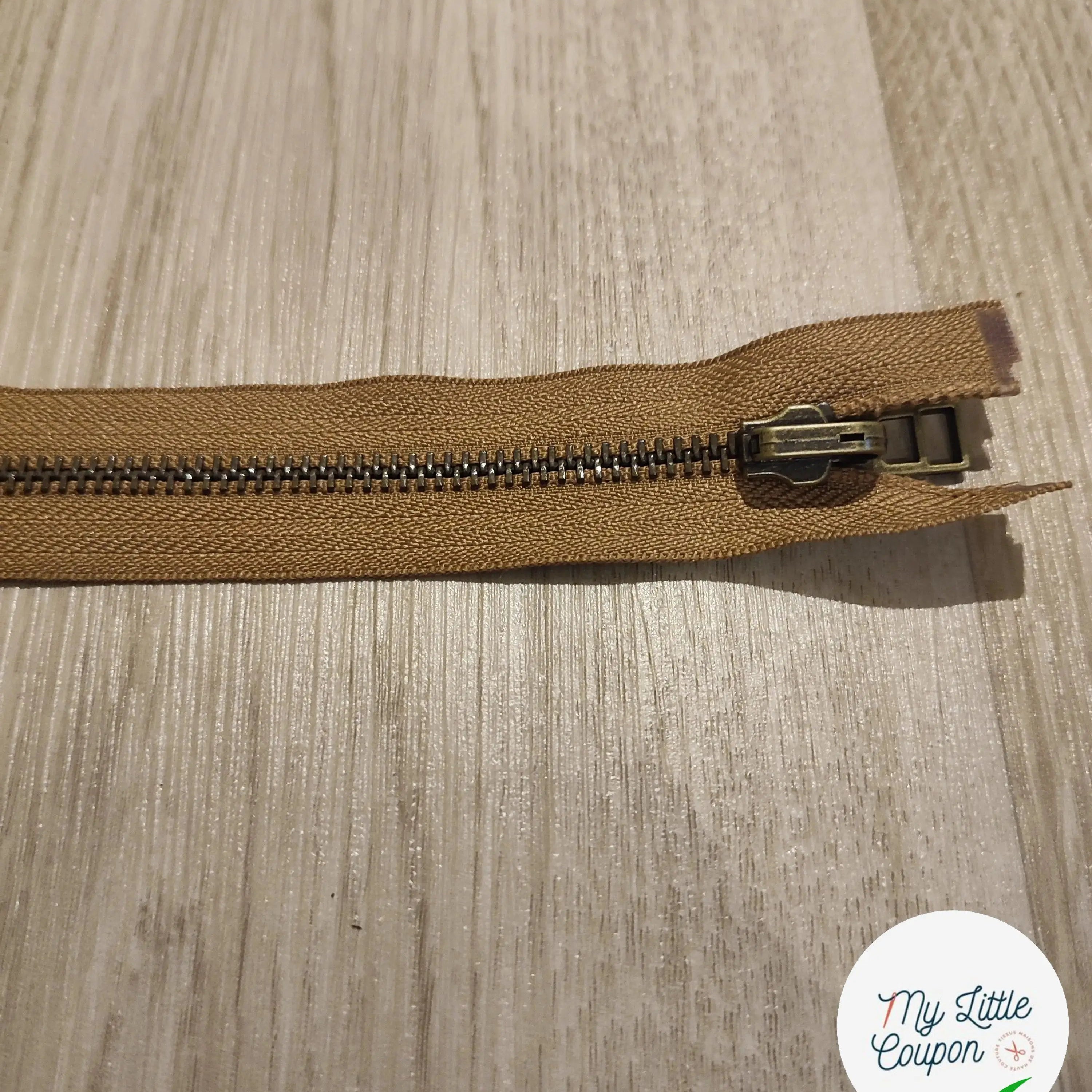 FERMETURE RIRI METAL SÉPARABLE 90CM MARRON - My Little Coupon