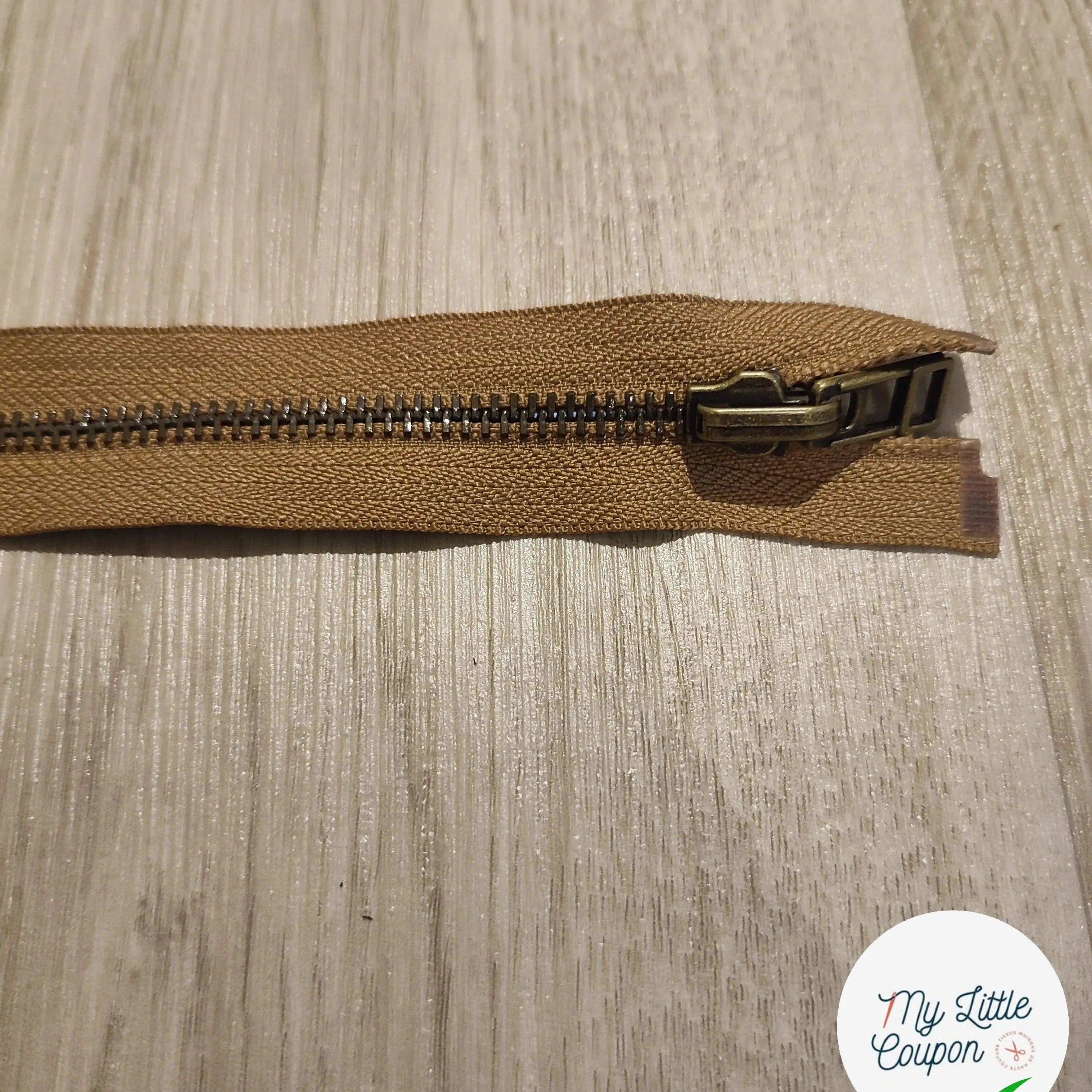FERMETURE RIRI METAL SÉPARABLE 90CM MARRON - My Little Coupon