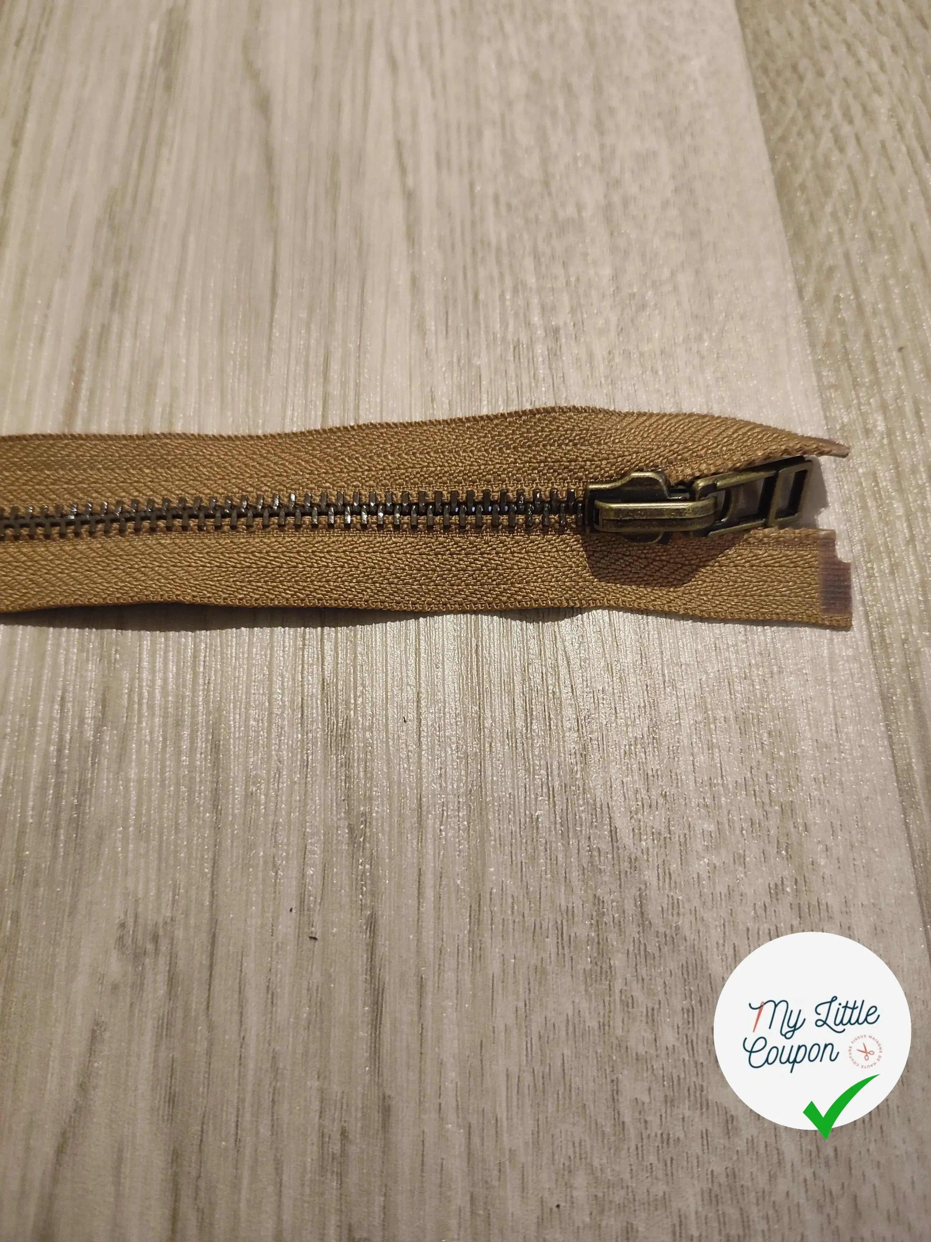 FERMETURE RIRI METAL SÉPARABLE 90CM MARRON - My Little Coupon