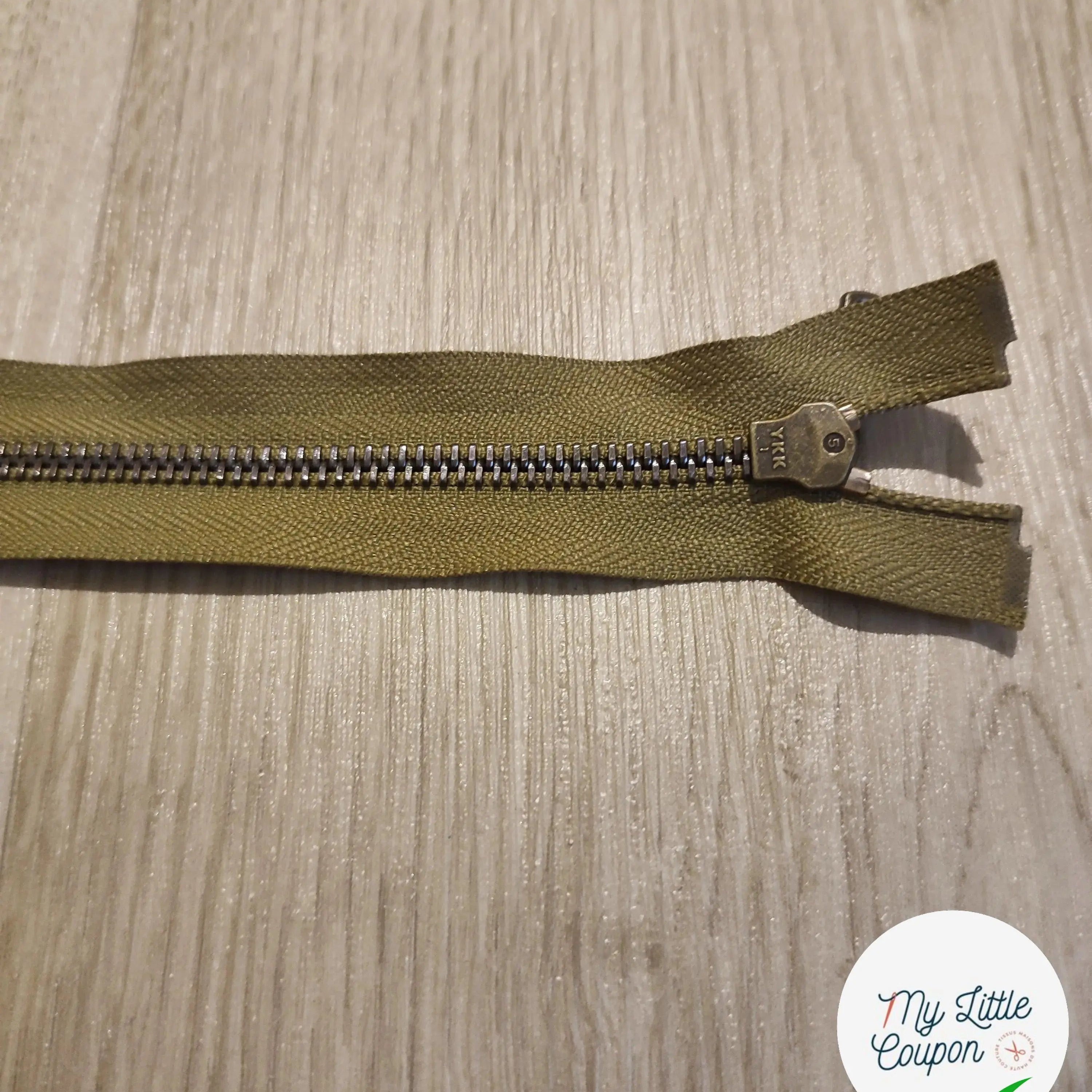 FERMETURE RIRI METAL NON SÉPARABLE DOUBLE CHEMINS 80CM VERT CLAIR - My Little Coupon