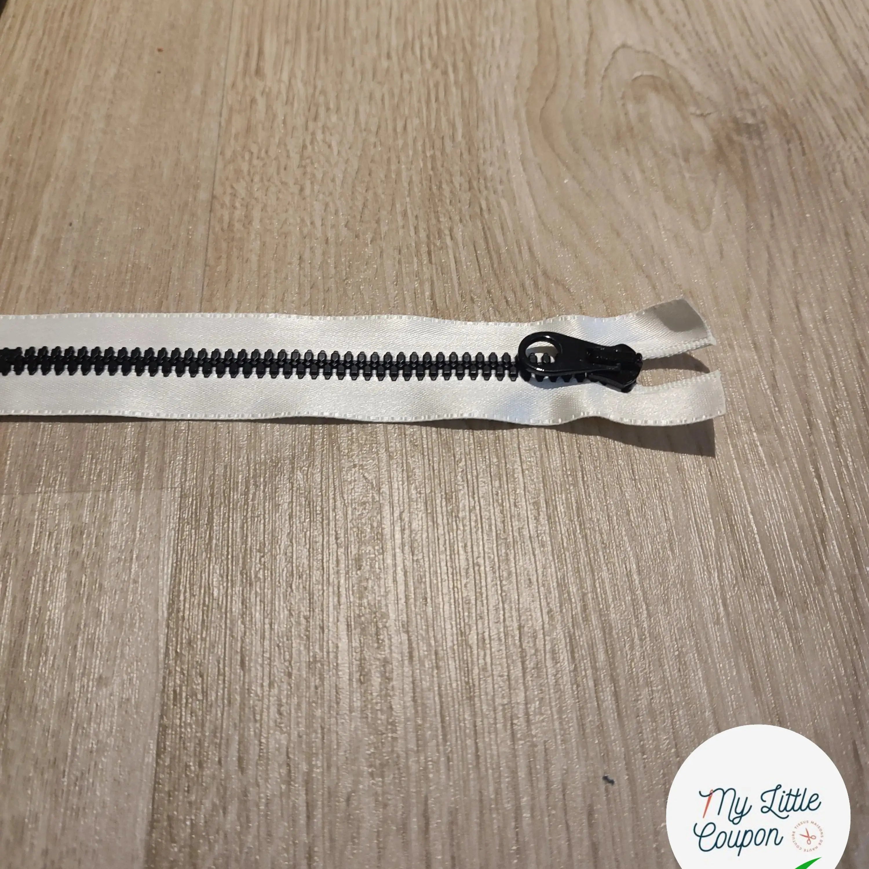 FERMETURE RIRI METAL NON SEPARABLE 16CM BLANC - My Little Coupon