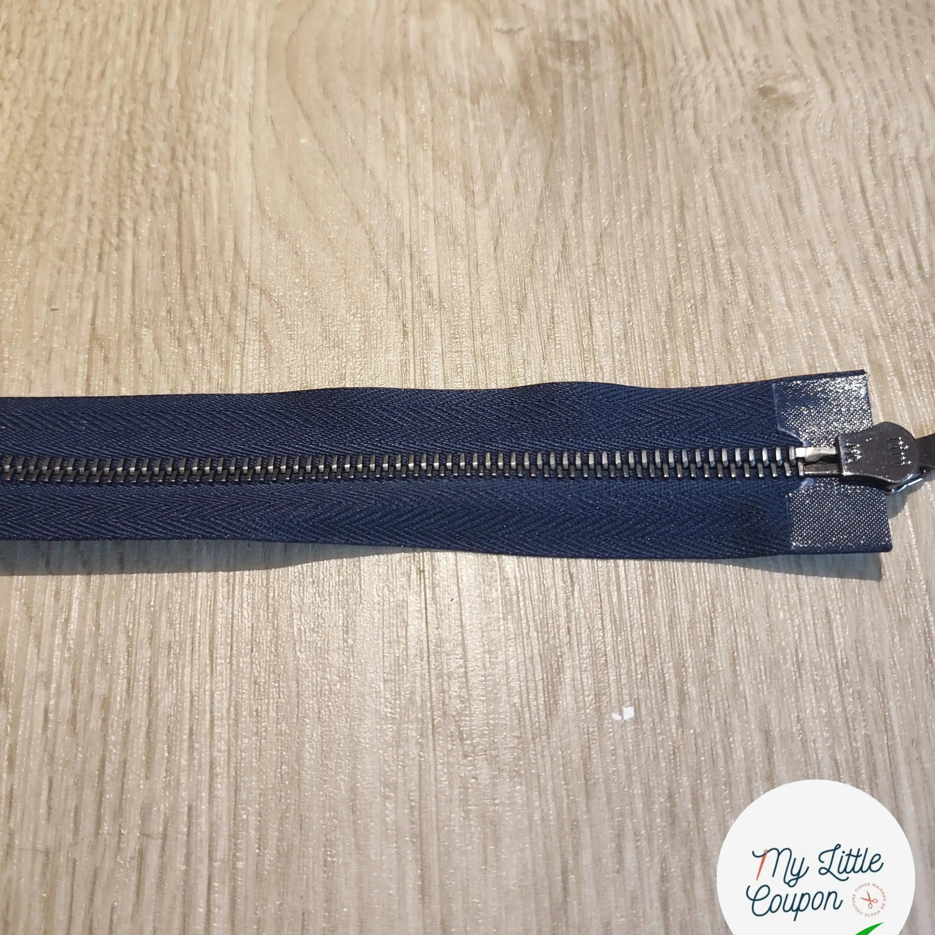 FERMETURE RIRI METAL NON SEPARABLE DOUBLE CHEMINS 85CM BLEU FONCÉ M6 - My Little Coupon