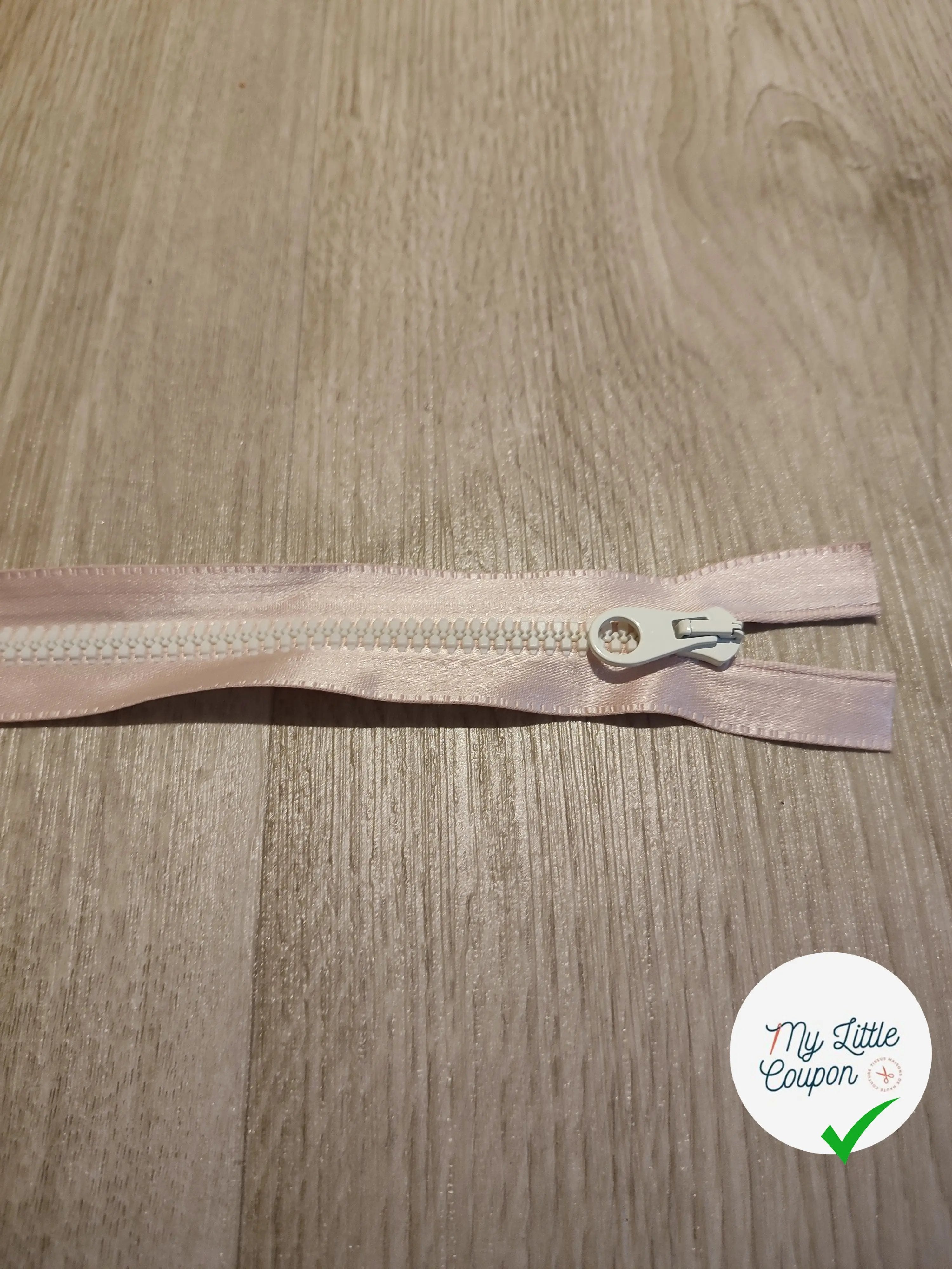 FERMETURE RIRI METAL SEPARABLE 85CM ROSE POUDRÉ - My Little Coupon