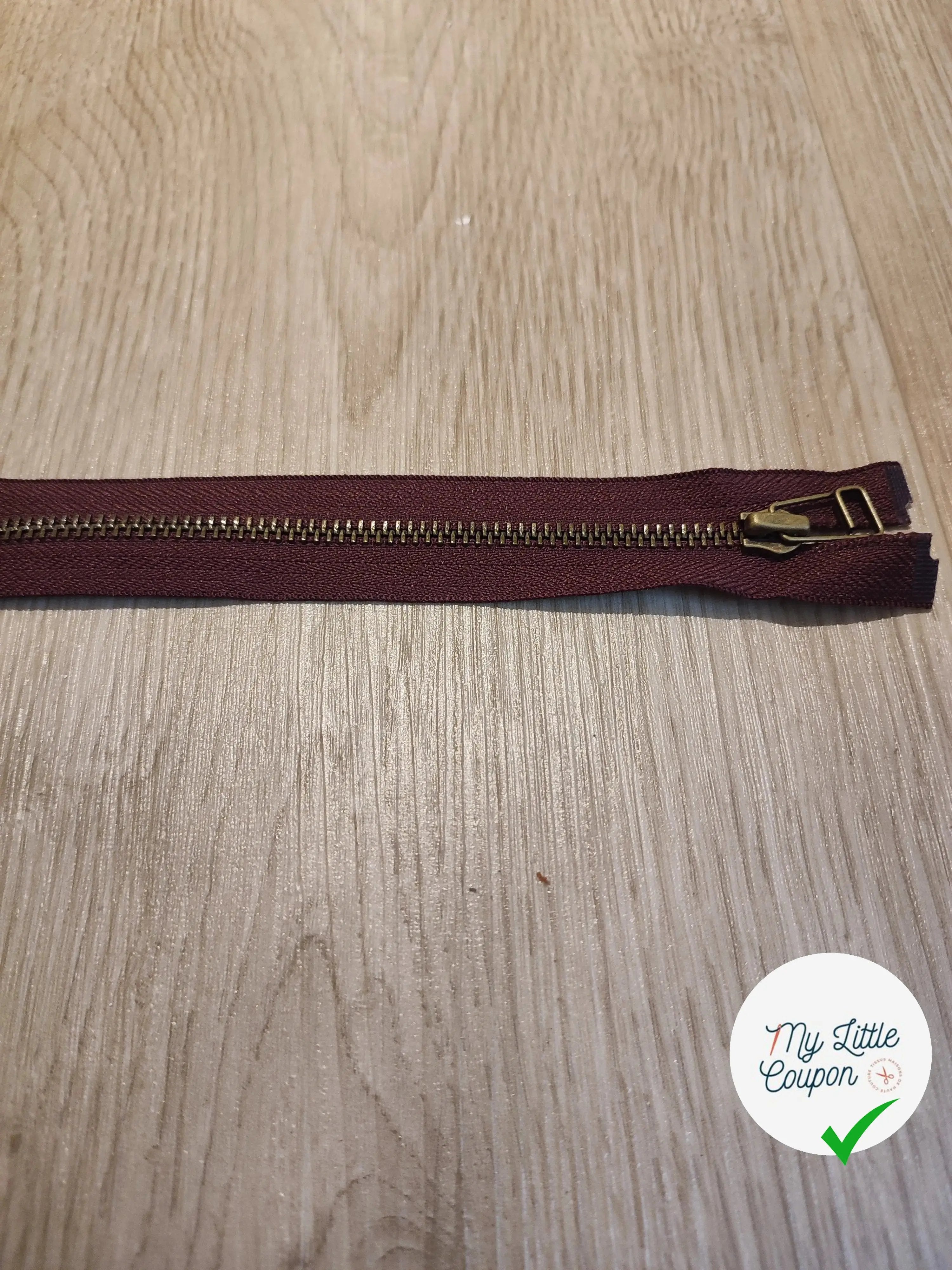 FERMETURE RIRI METAL SÉPARABLE 90CM BORDEAUX - My Little Coupon