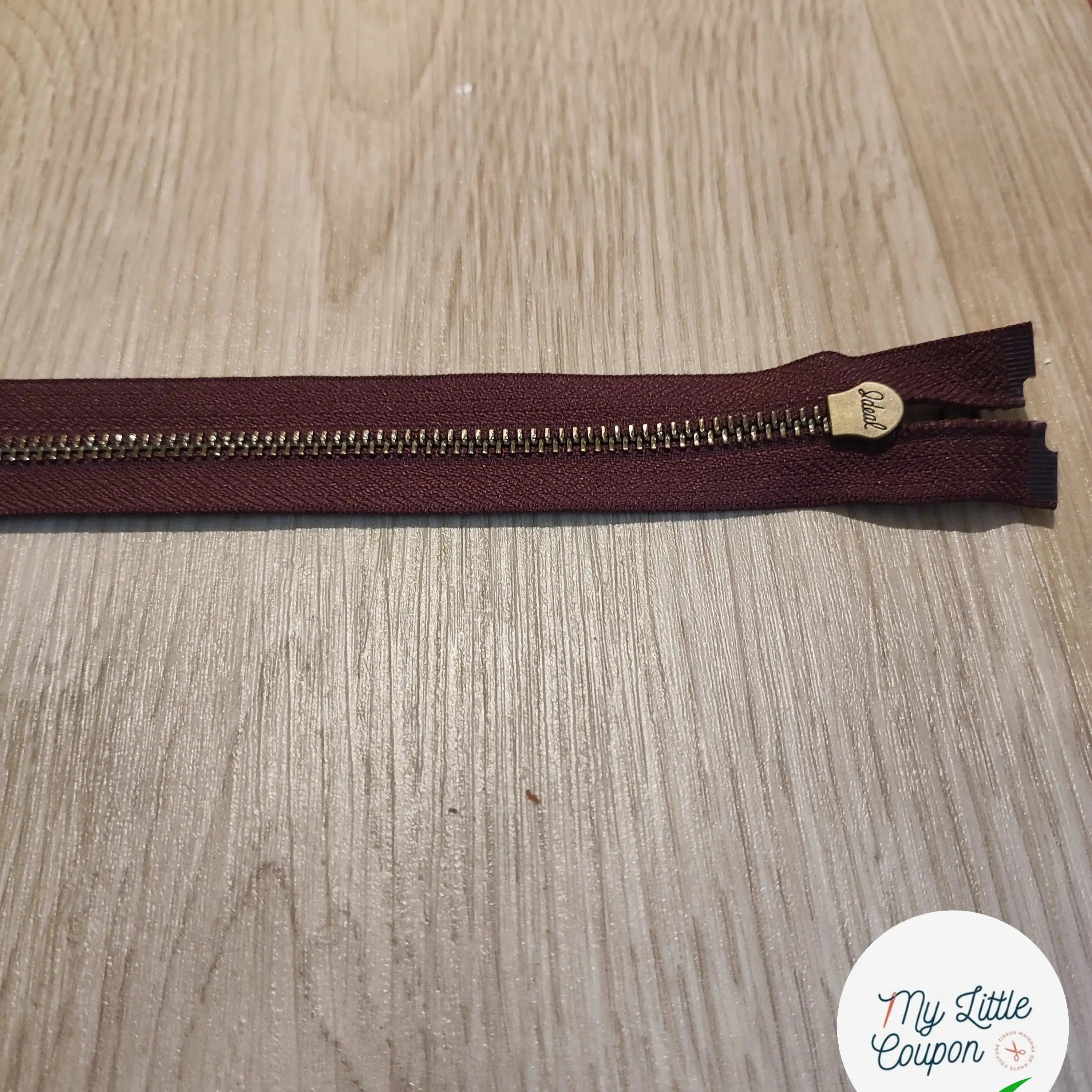 FERMETURE RIRI METAL SÉPARABLE 90CM BORDEAUX - My Little Coupon