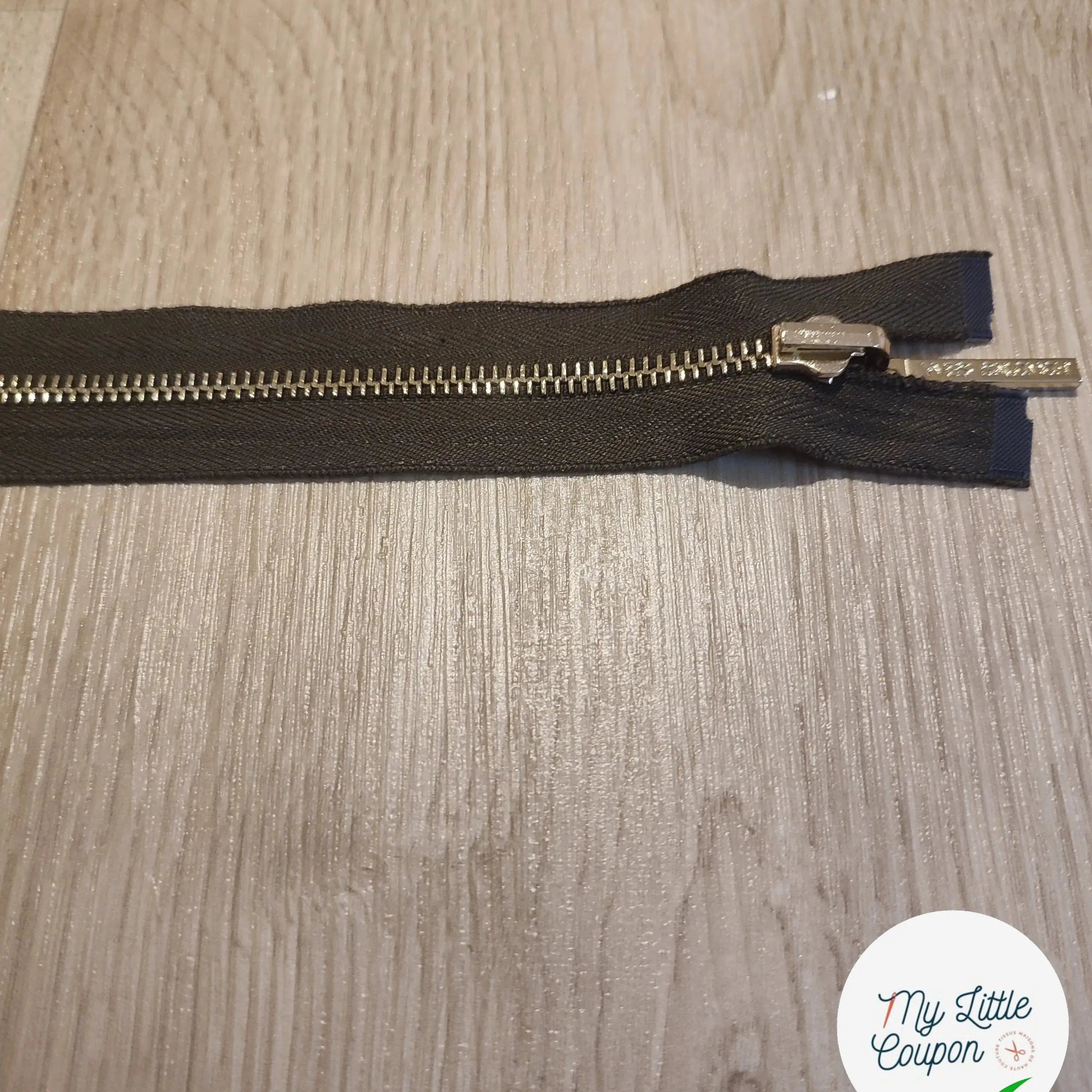 FERMETURE RIRI METAL SÉPARABLE 80CM VERT FONCÉ KAKI - My Little Coupon