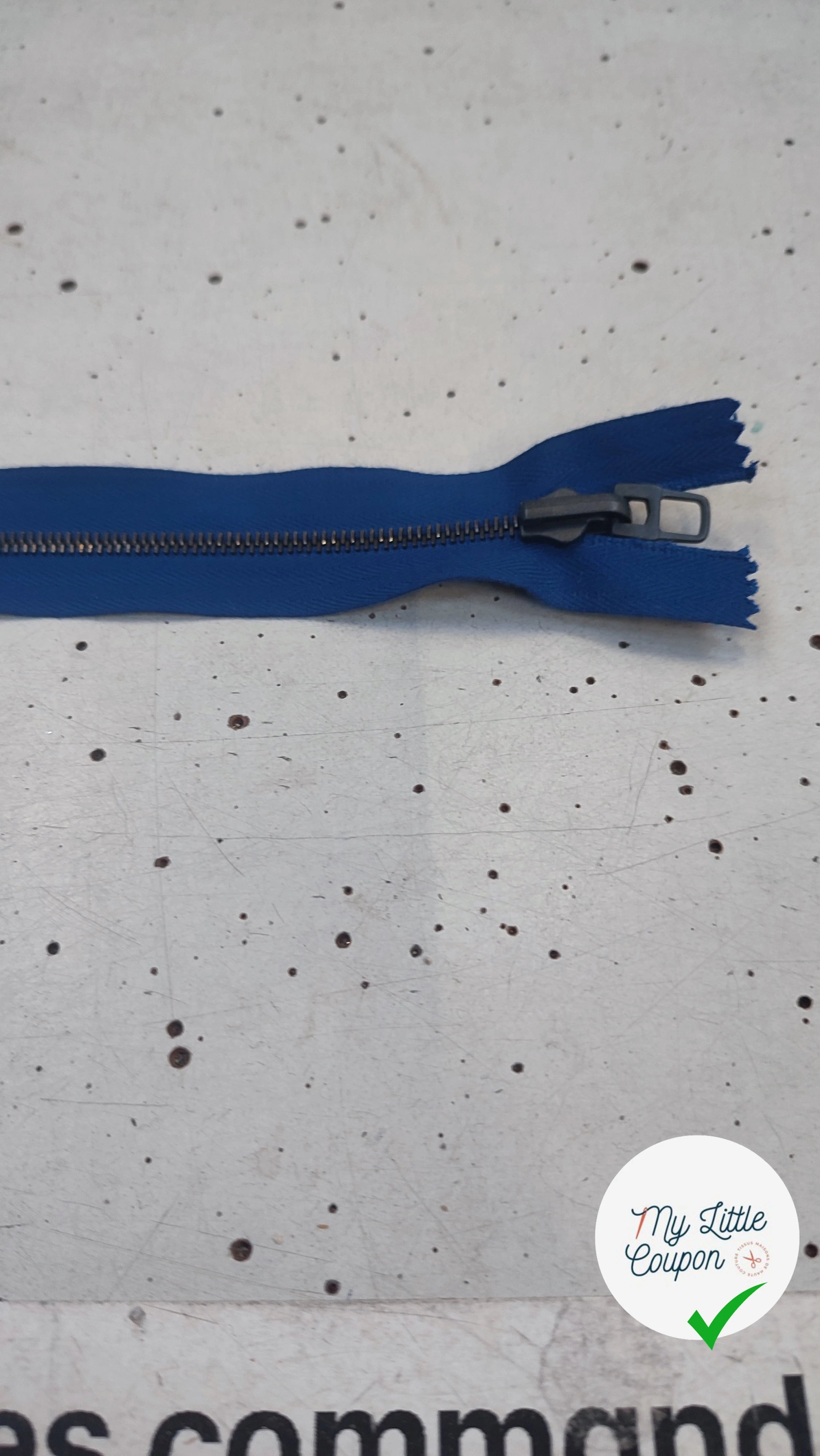 FERMETURE RIRI METAL SÉPARABLE 90CM BLEU - My Little Coupon